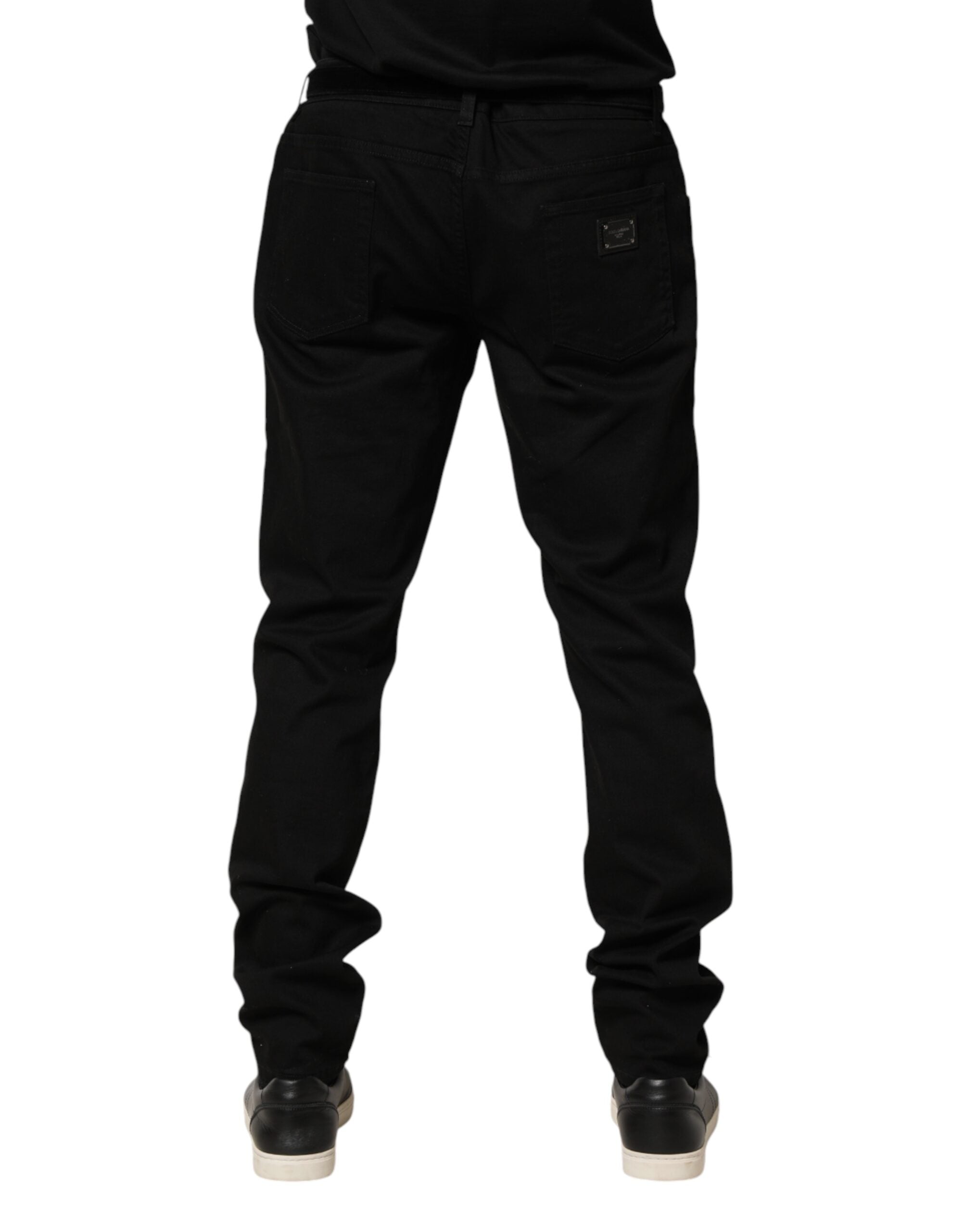 Dolce & Gabbana Black Sacred Heart Skinny Men Denim Men's Jeans