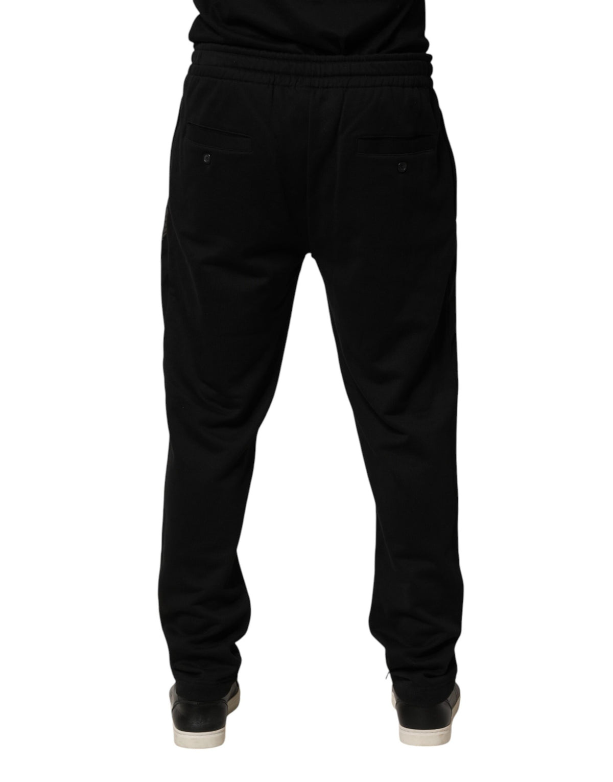 Dolce & Gabbana Black Logo Cotton Skinny Jogger Trouser Men's Pants (Pre-Owned)