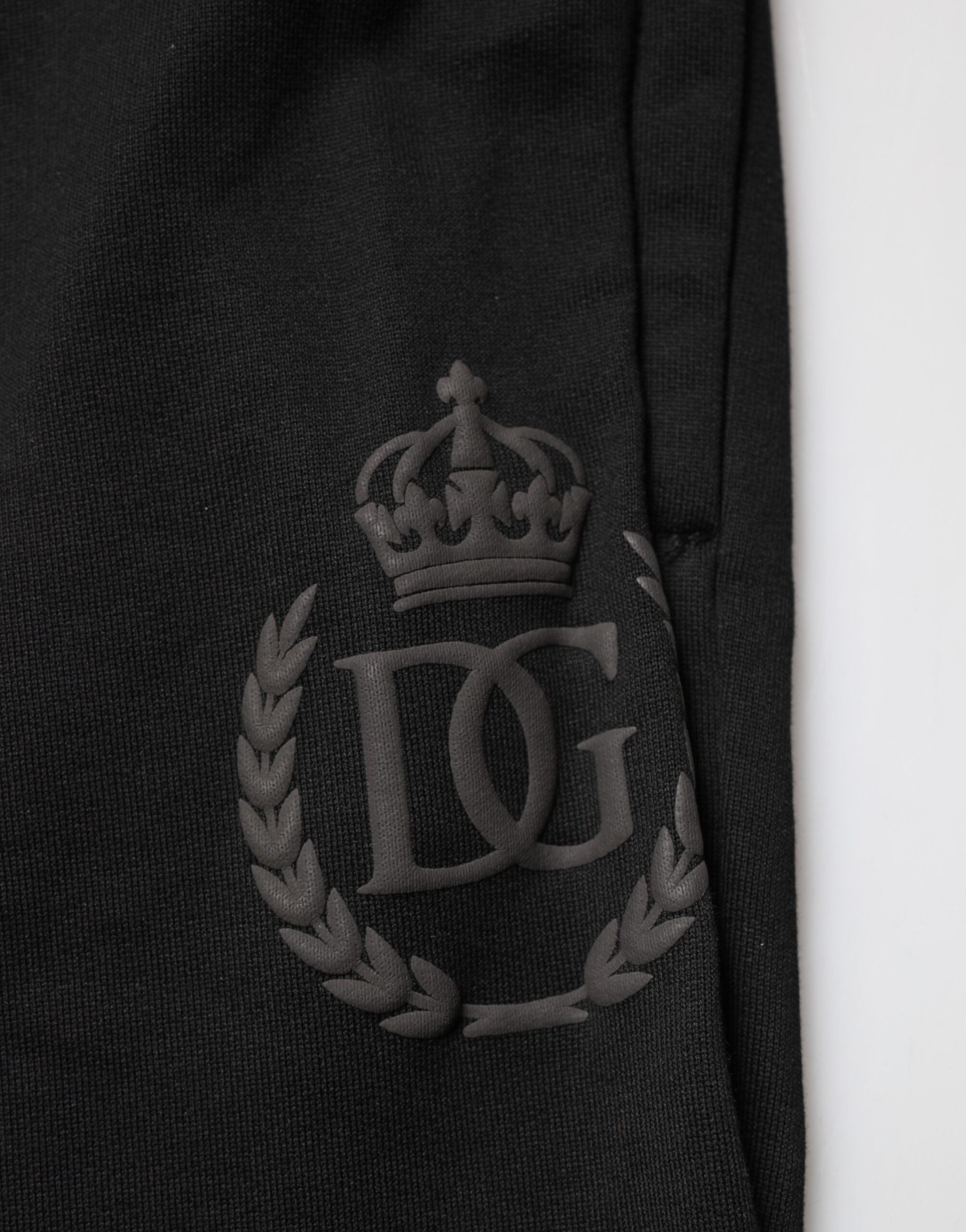 Dolce & Gabbana Black Logo Cotton Skinny Jogger Trouser Men's Pants (Pre-Owned)