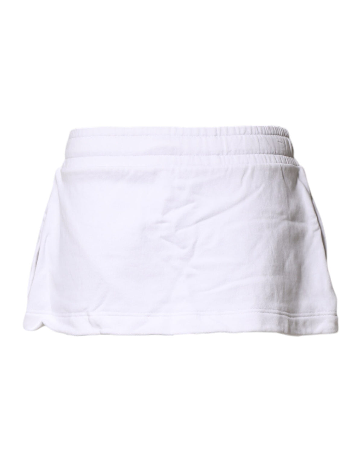 Dolce & Gabbana White Cotton Blend Mid Waist A-line Mini Women's Skirt