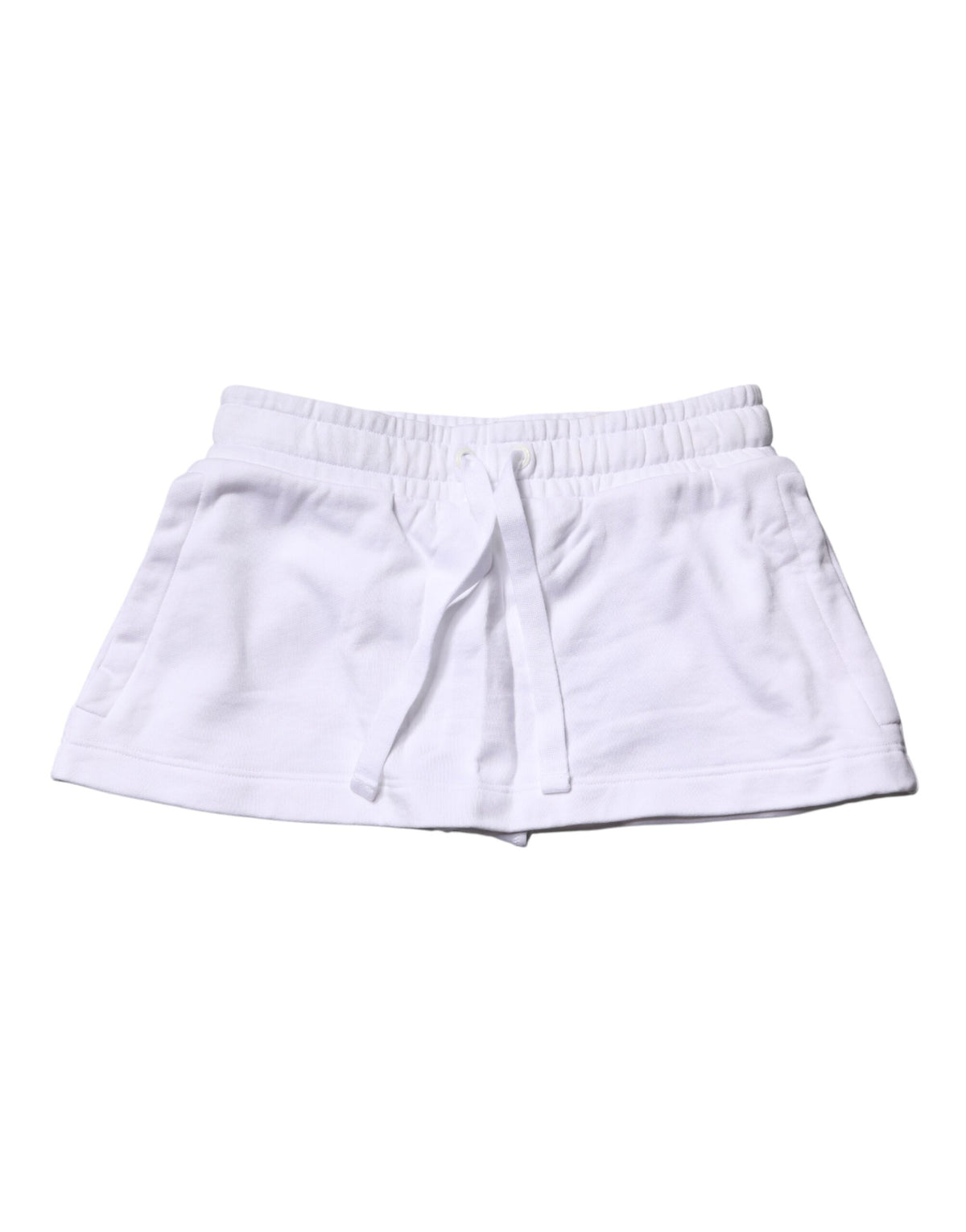 Dolce & Gabbana White Cotton Blend Mid Waist A-line Mini Women's Skirt