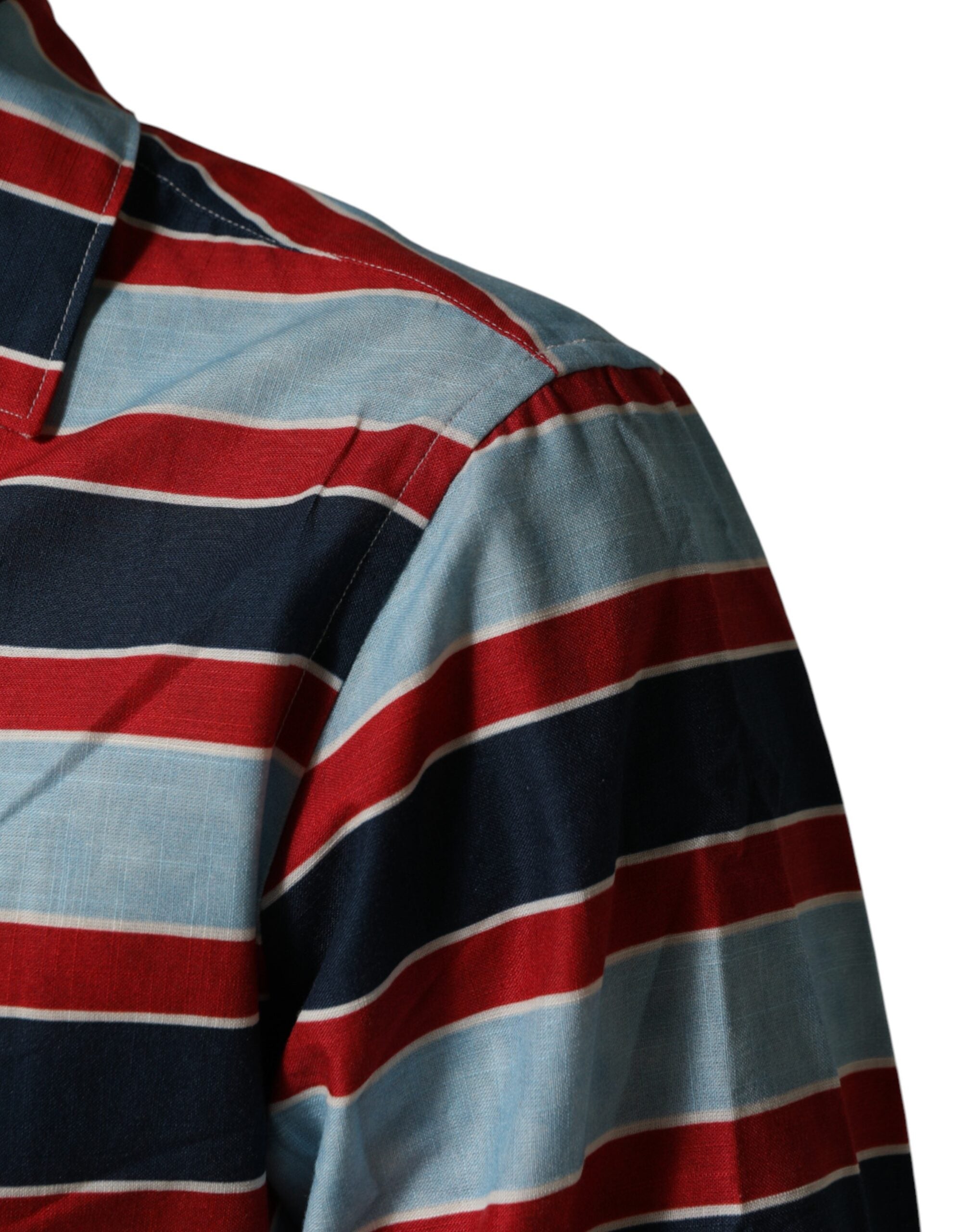 Dolce & Gabbana Multicolor Stripes Cotton Men Button Down Men's Shirt
