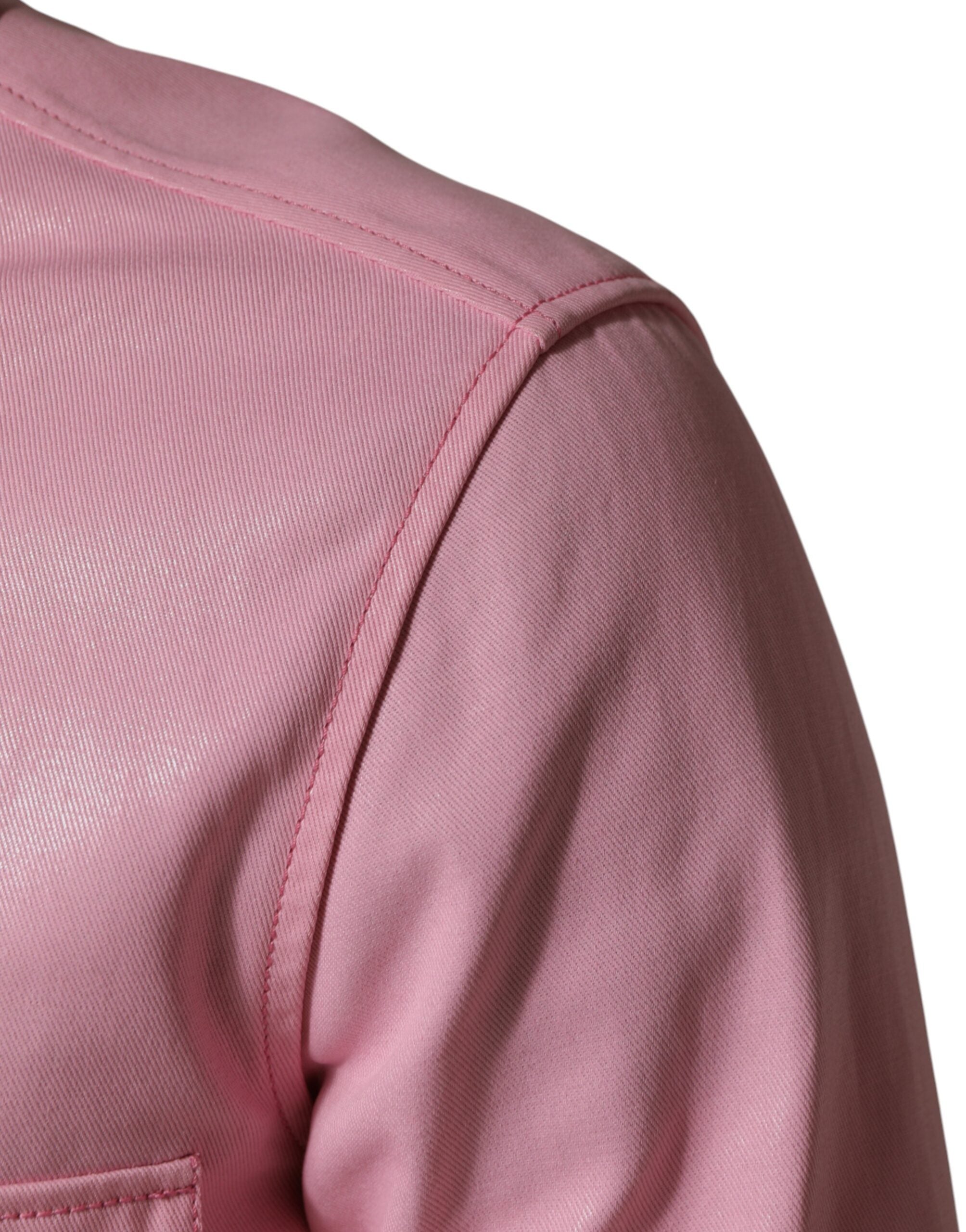 Dolce & Gabbana Pink Cotton Collared Men Button Down Men's Shirt (Pre-Owned)