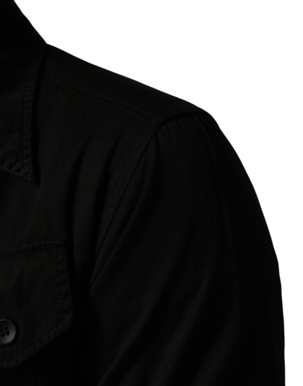 Dolce & Gabbana Black Cotton Collared Men Button Down Men's Shirt