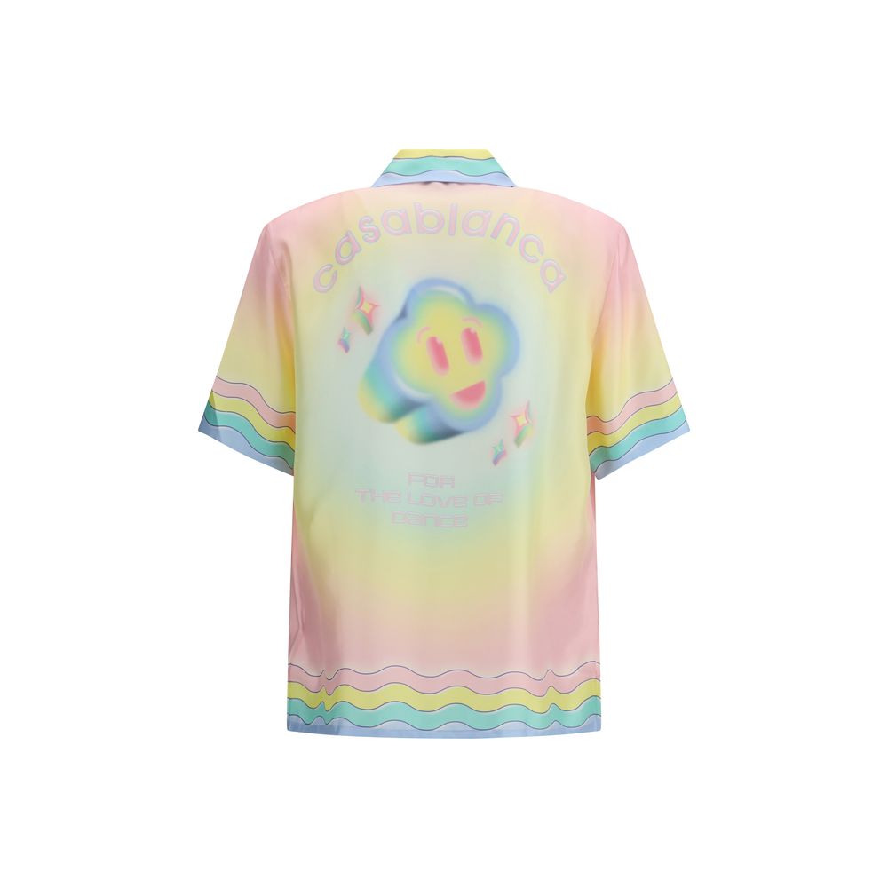 Casablanca Multicolor Silk Pattern Men's Shirt