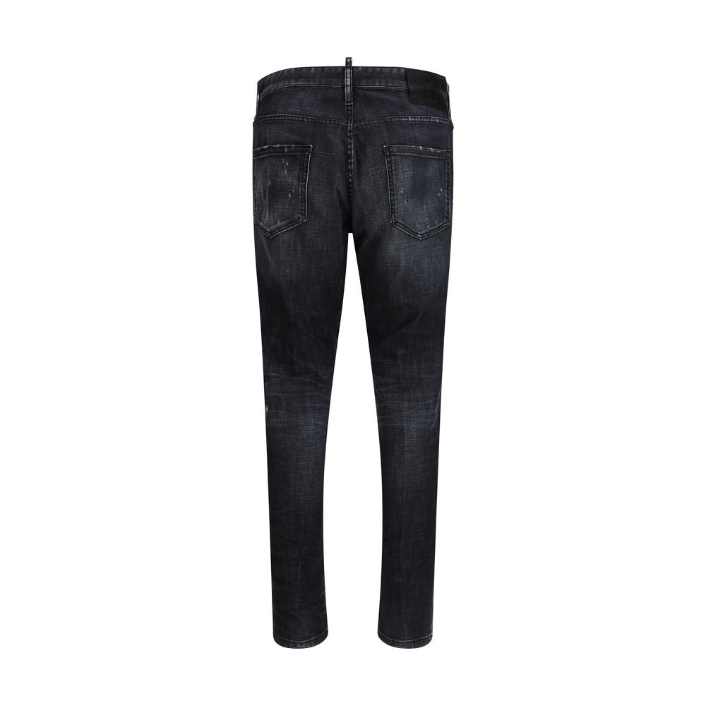 Dsquared² Black Cotton Jeans Men's Denim