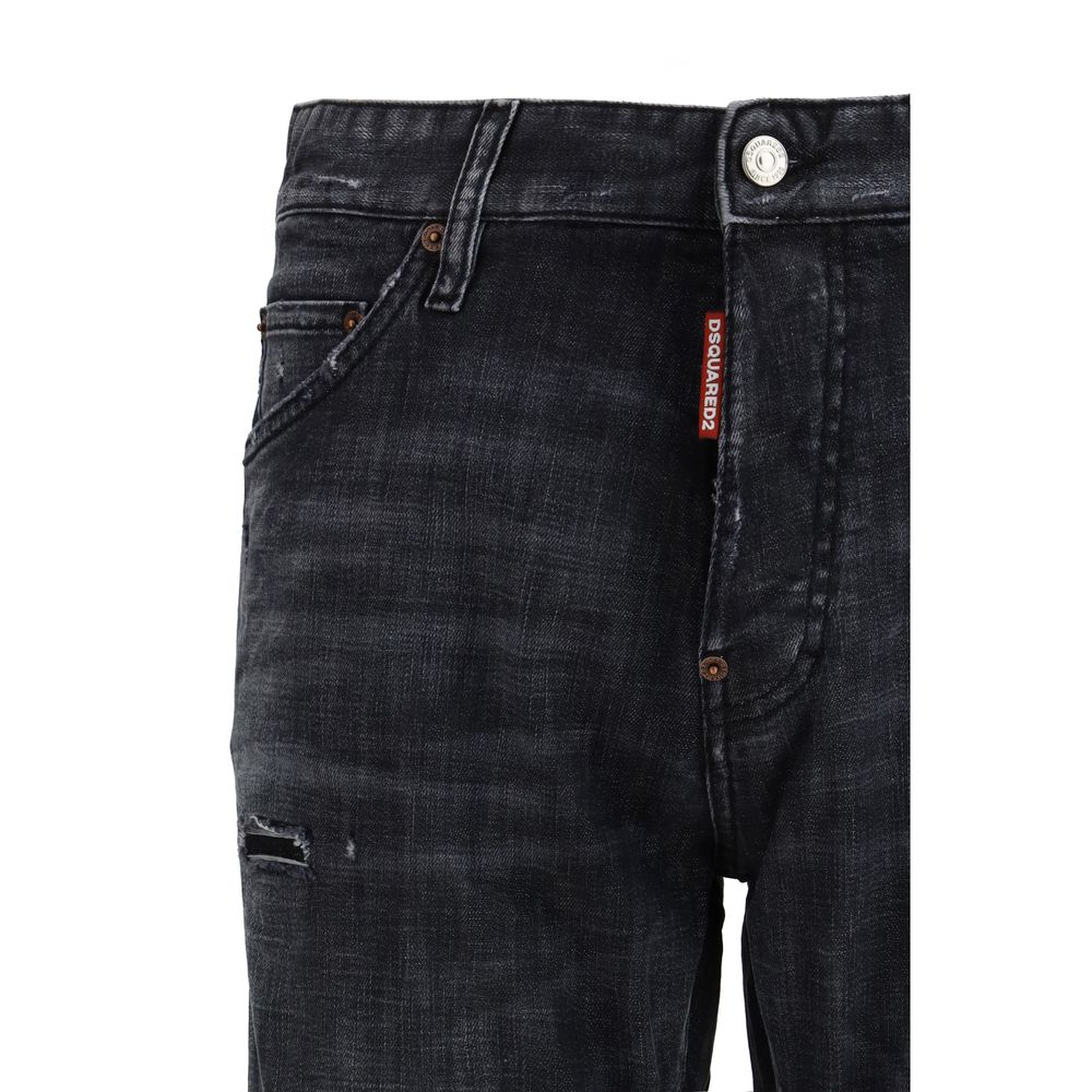 Dsquared² Black Cotton Jeans Men's Denim