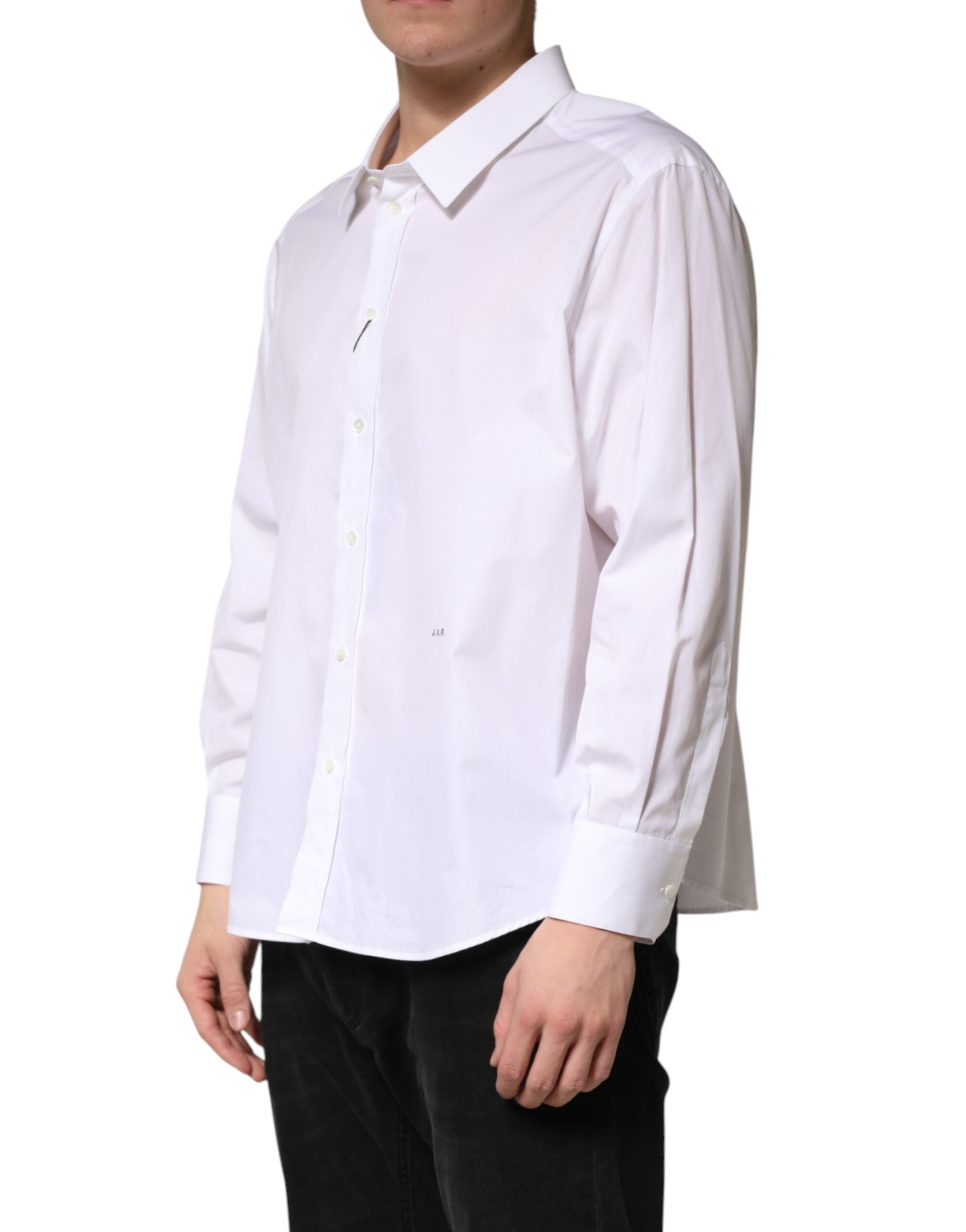 Dolce & Gabbana White SARTORIA Cotton Collared Dress Men's Shirt