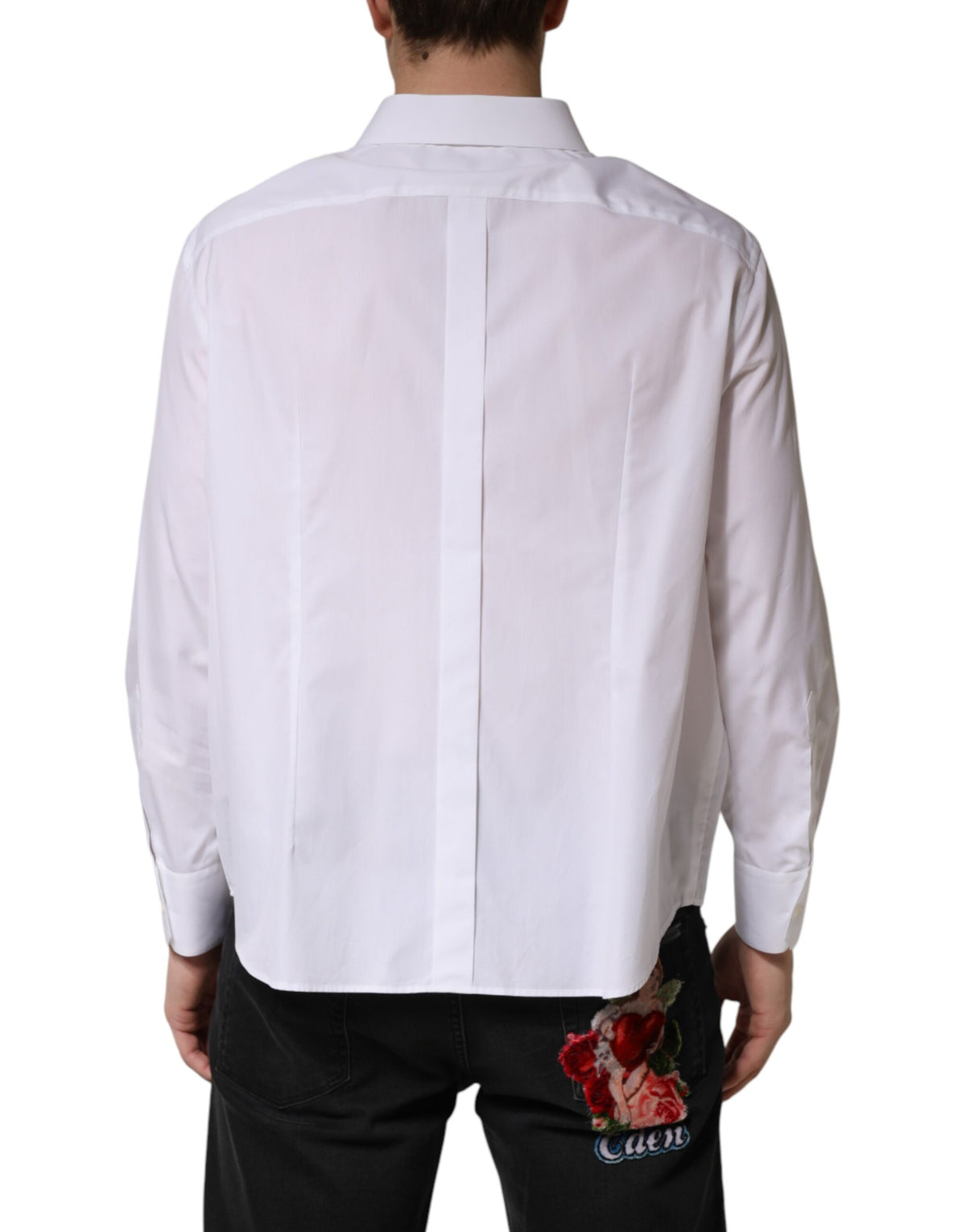 Dolce & Gabbana White SARTORIA Cotton Collared Dress Men's Shirt