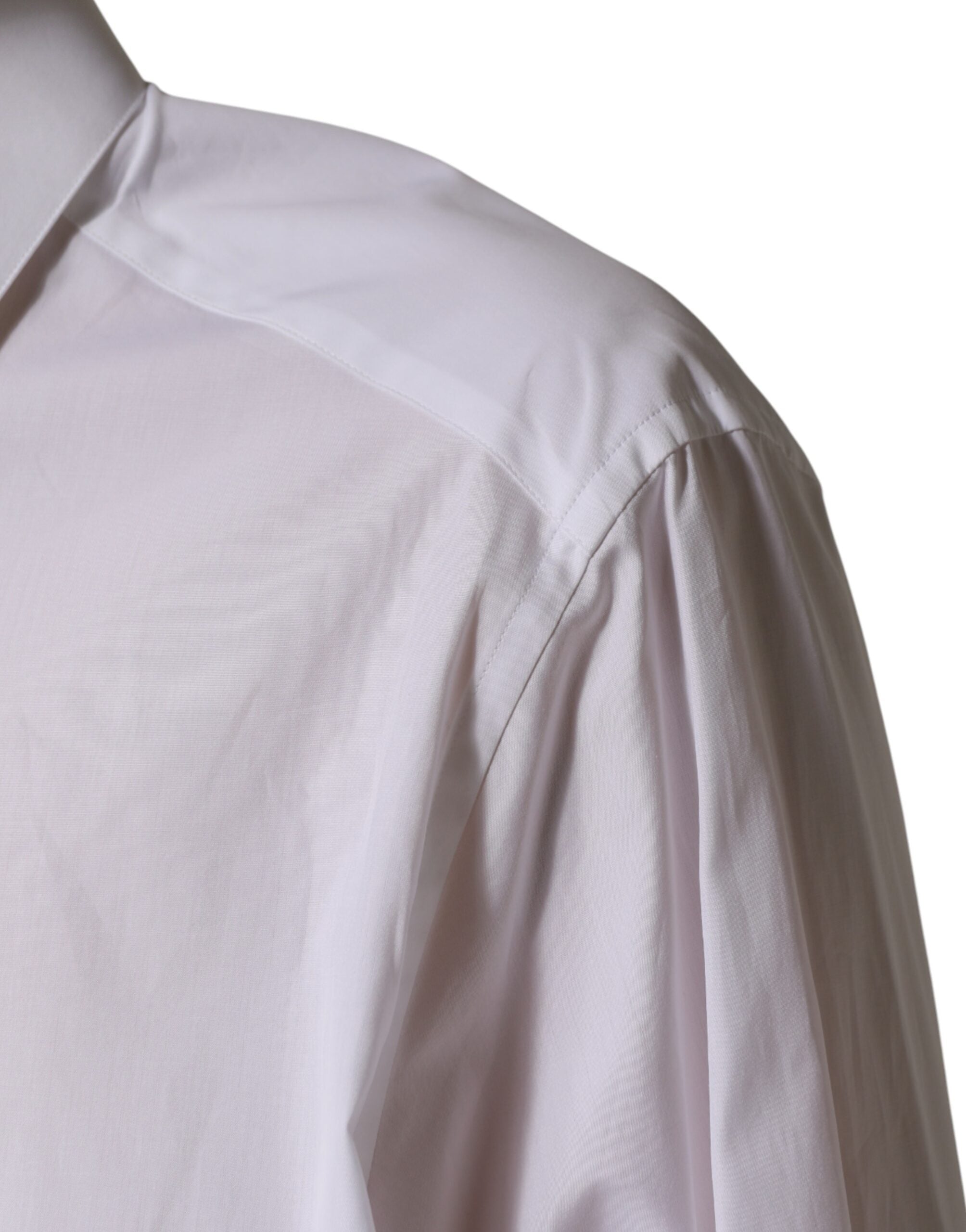 Dolce & Gabbana White SARTORIA Cotton Collared Dress Men's Shirt