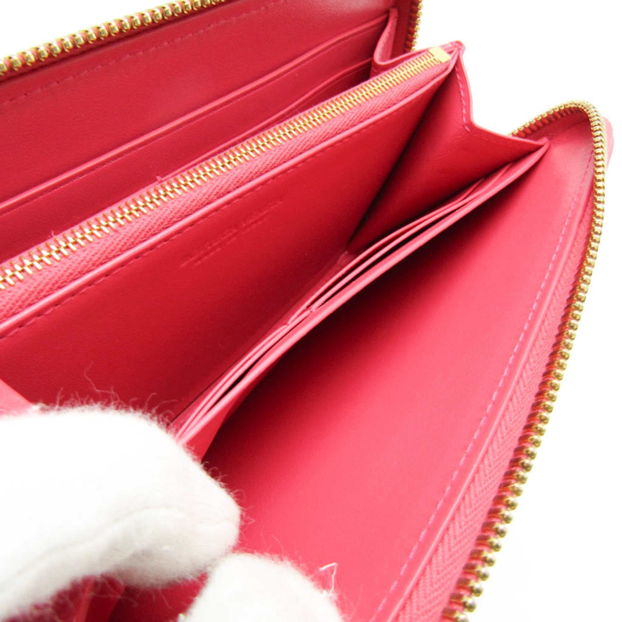 Bottega Veneta Intrecciato Pink Leather Wallet (Pre-Owned)