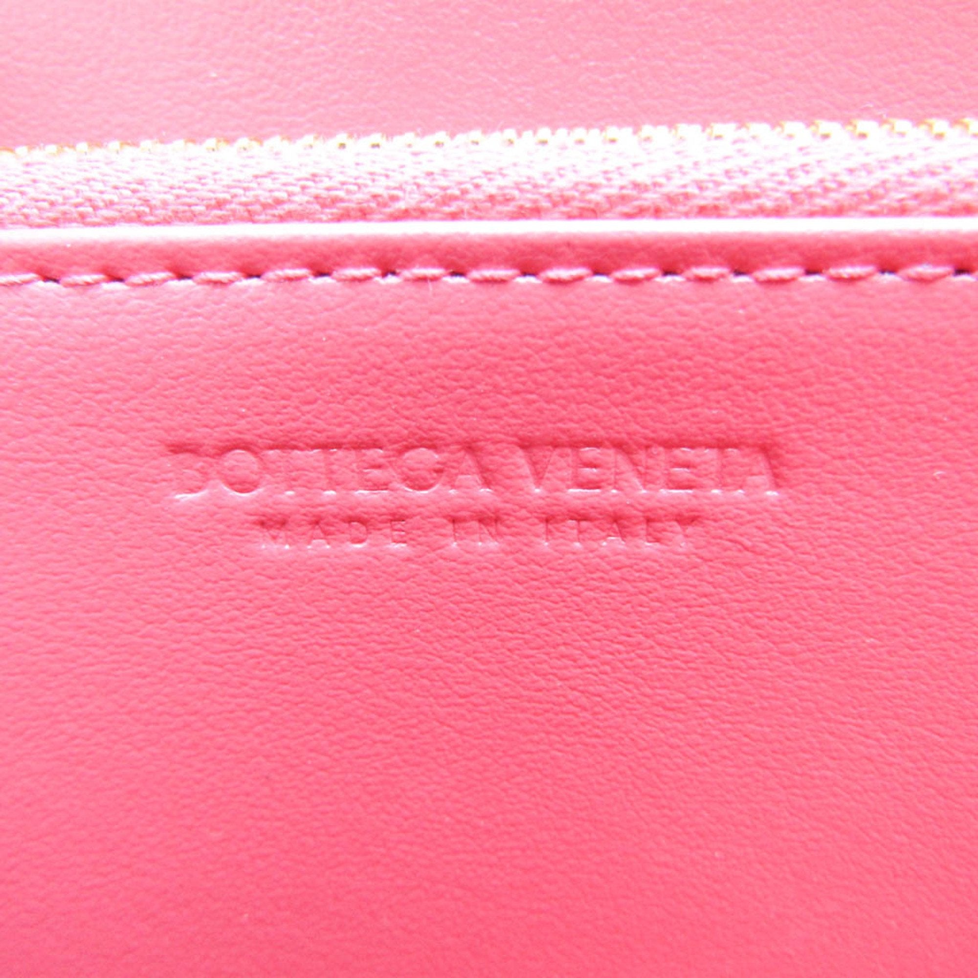 Bottega Veneta Intrecciato Pink Leather Wallet (Pre-Owned)