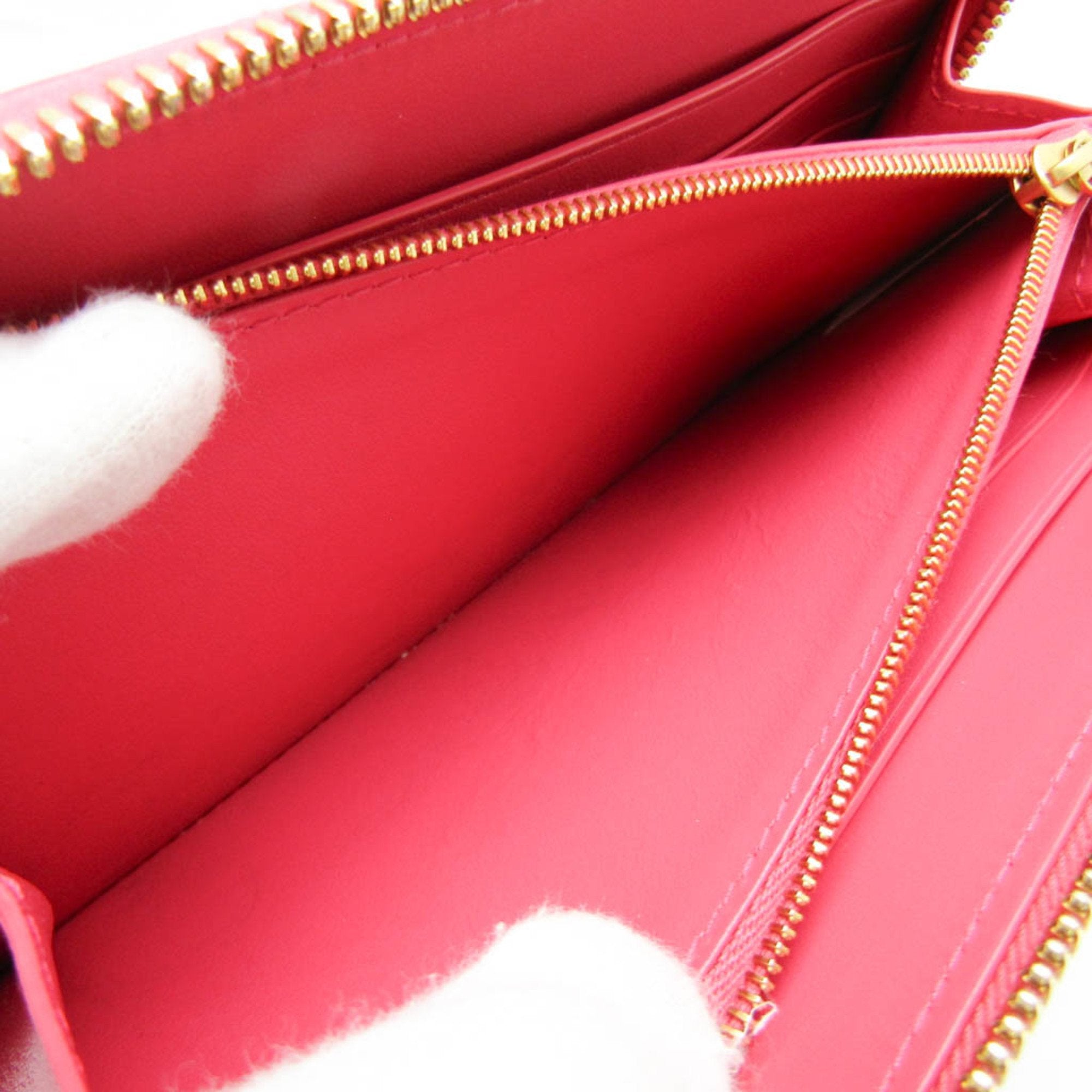 Bottega Veneta Intrecciato Pink Leather Wallet (Pre-Owned)