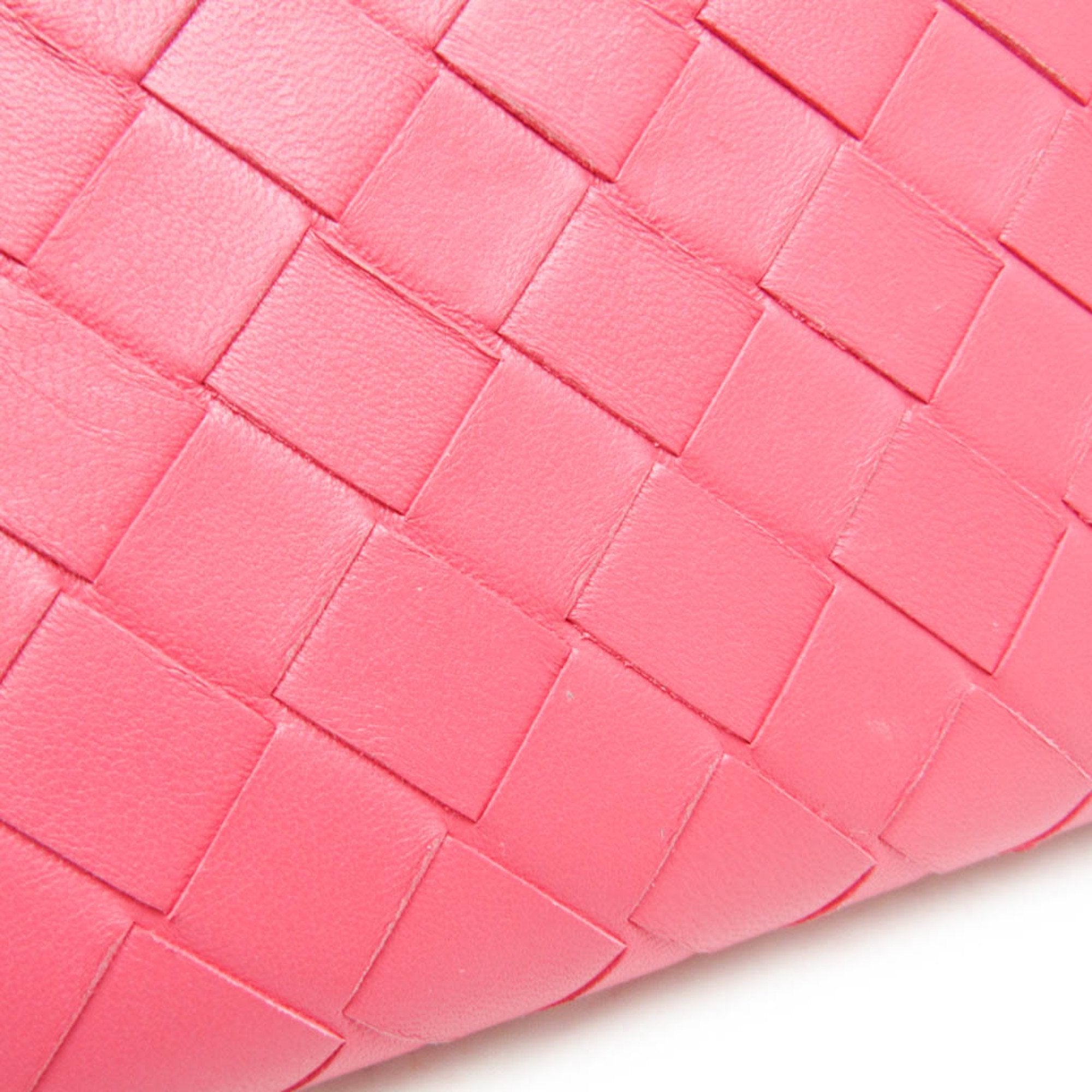 Bottega Veneta Intrecciato Pink Leather Wallet (Pre-Owned)