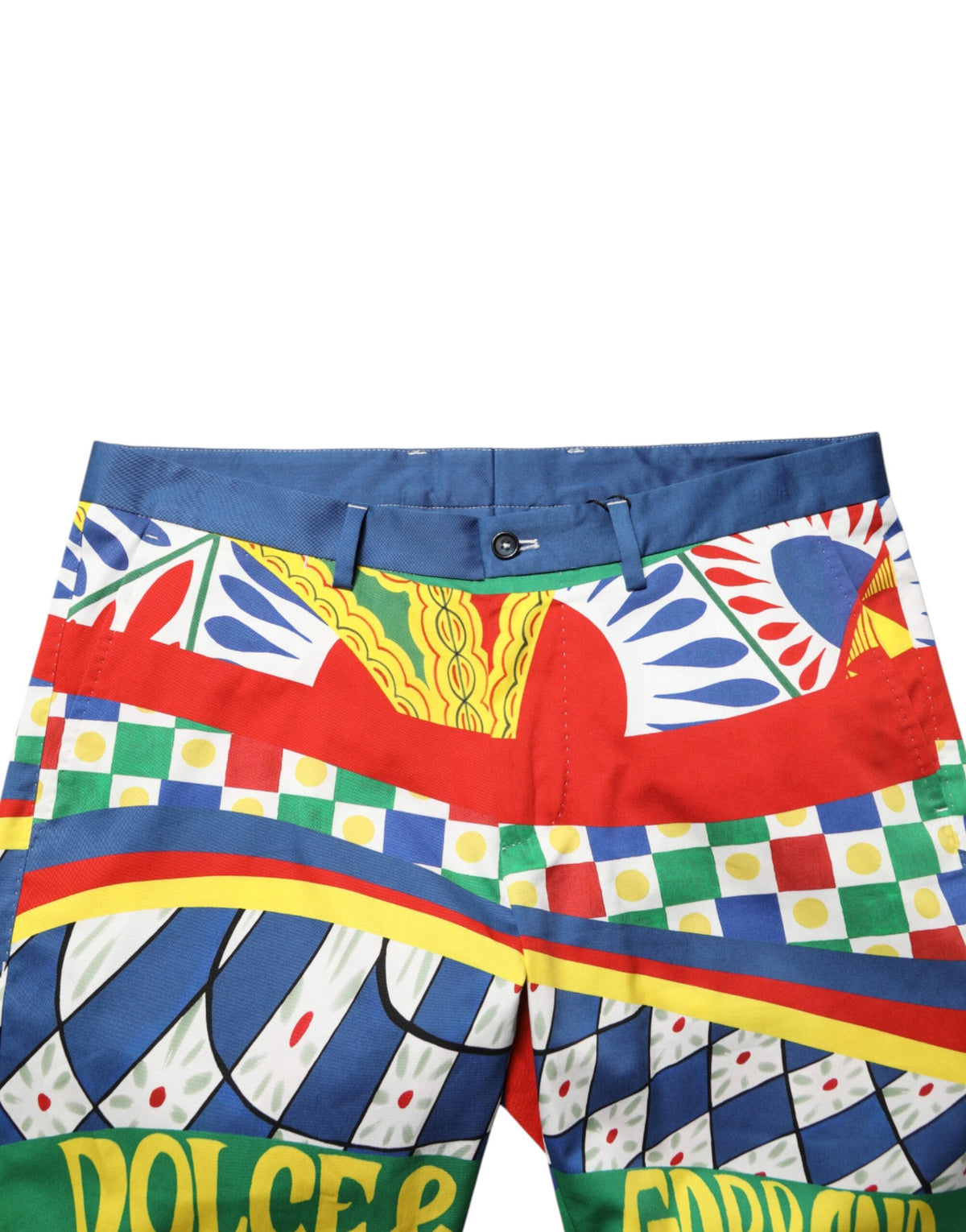 Dolce & Gabbana Multicolor Carretto Print Men Bermuda Men's Shorts (Pre-Owned)
