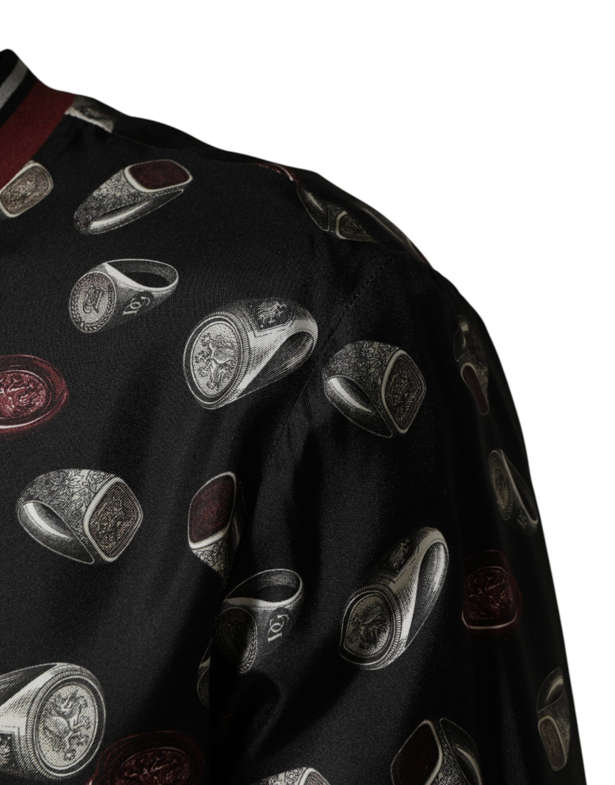 Dolce & Gabbana Black Ring Print CrewNeck Sweatshirt Men's Sweater (Pre-Owned)