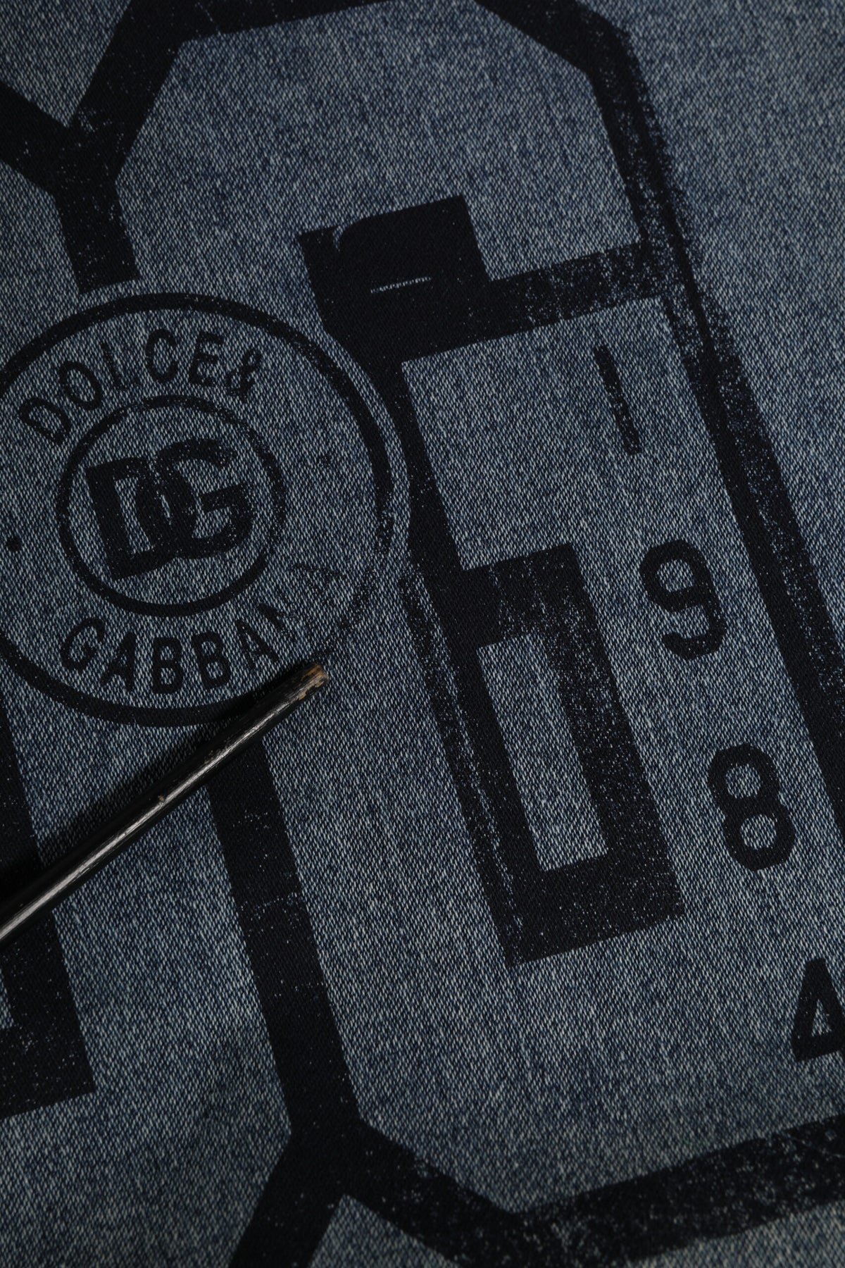 Dolce & Gabbana Blue Cotton Logo Hooded Sweatshirt Men's Sweater (Pre-Owned)