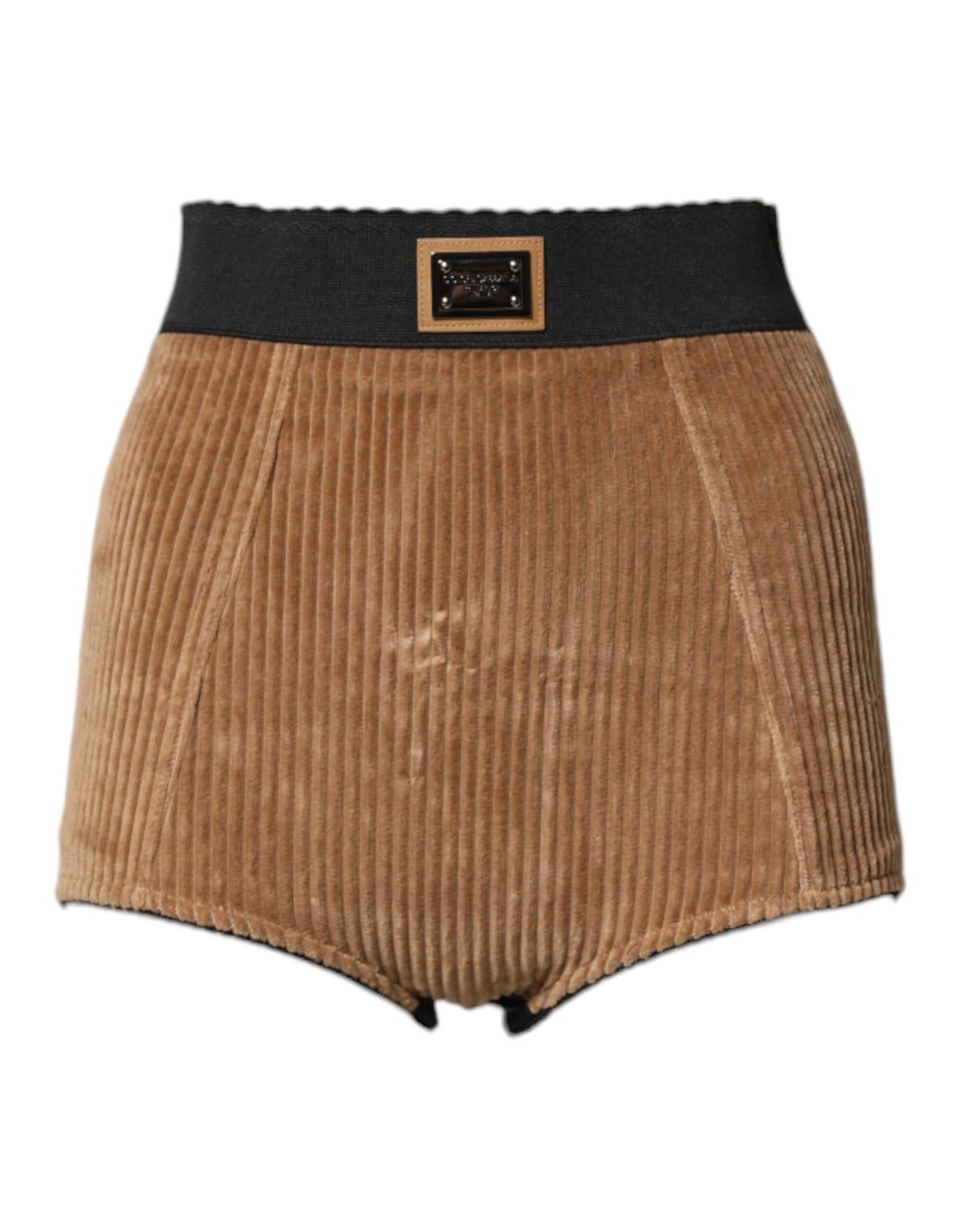 Dolce & Gabbana Brown Cotton High Waisted Hot Pants Women's Shorts