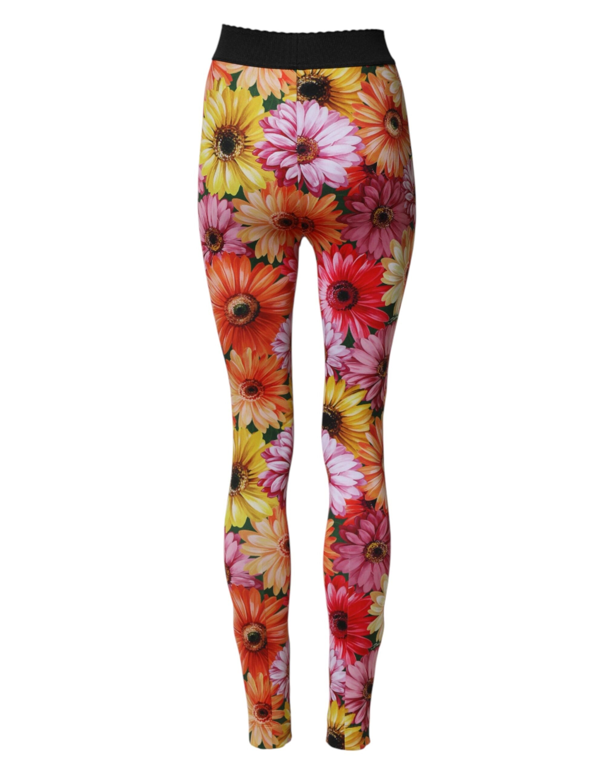 Dolce & Gabbana Multicolor Floral Leggings StretchWaist Women's Pants
