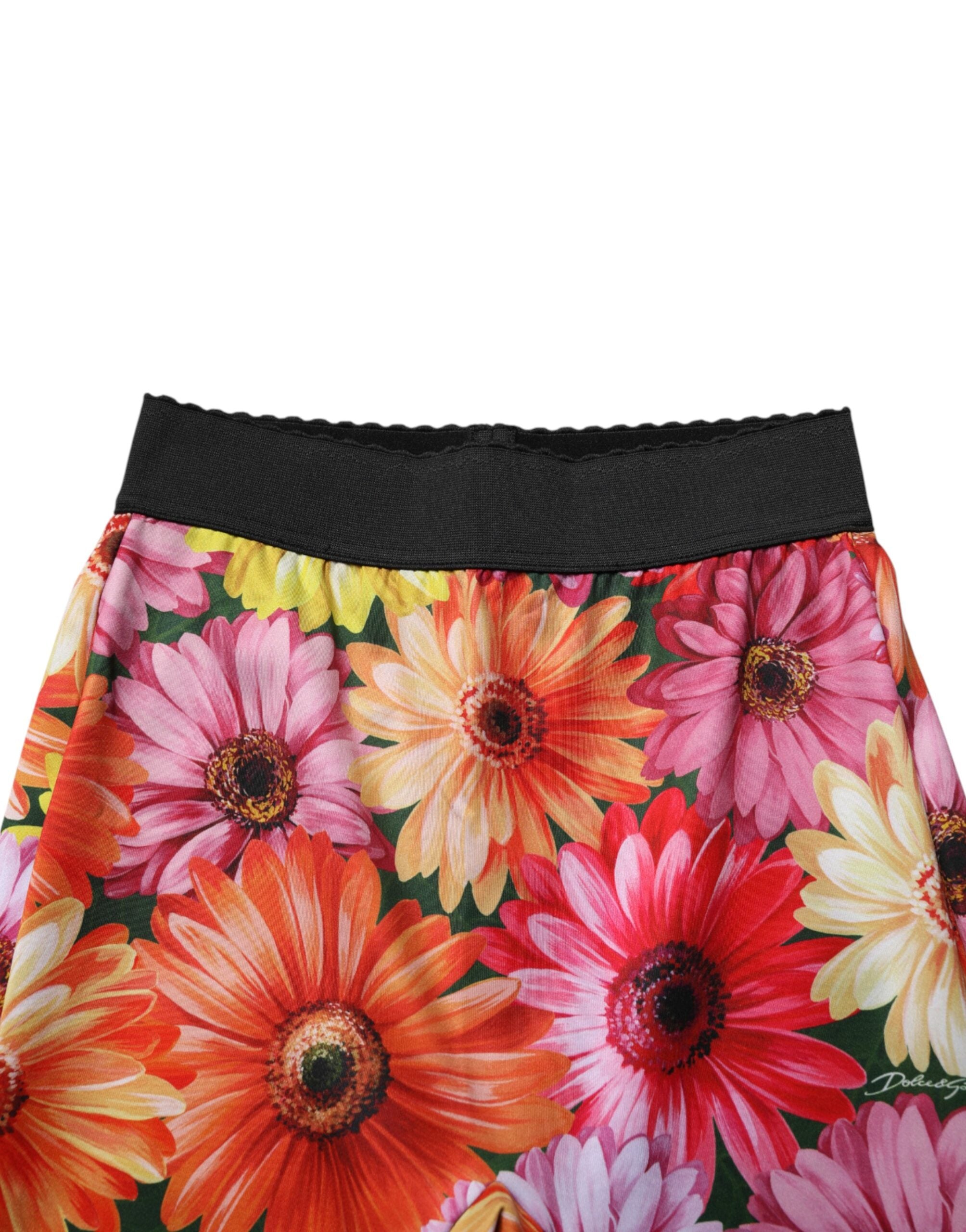 Dolce & Gabbana Multicolor Floral Leggings StretchWaist Women's Pants
