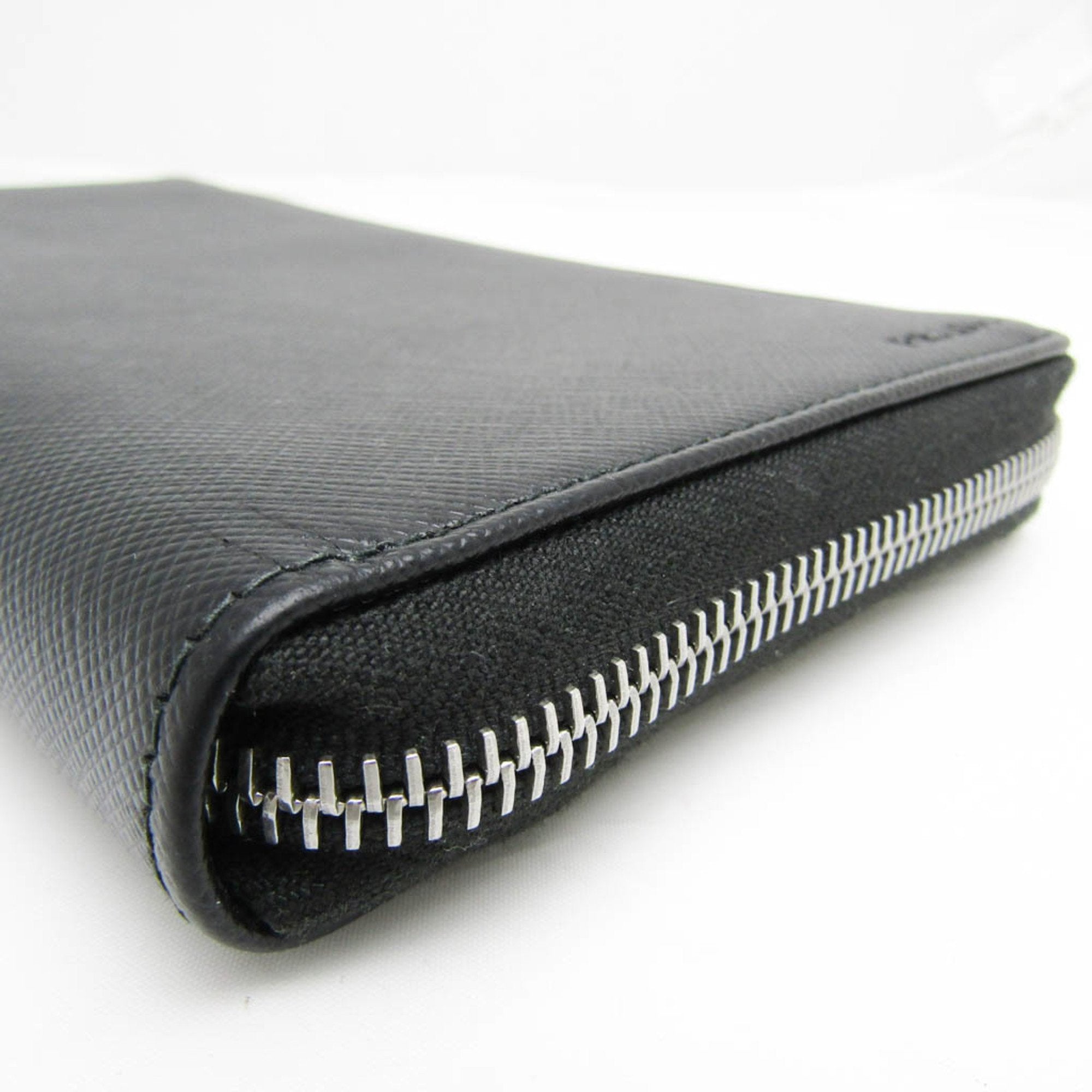 Prada Saffiano Black Leather Wallet  (Pre-Owned)