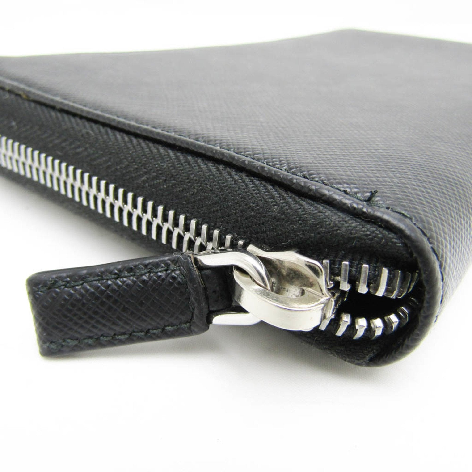 Prada Saffiano Black Leather Wallet  (Pre-Owned)