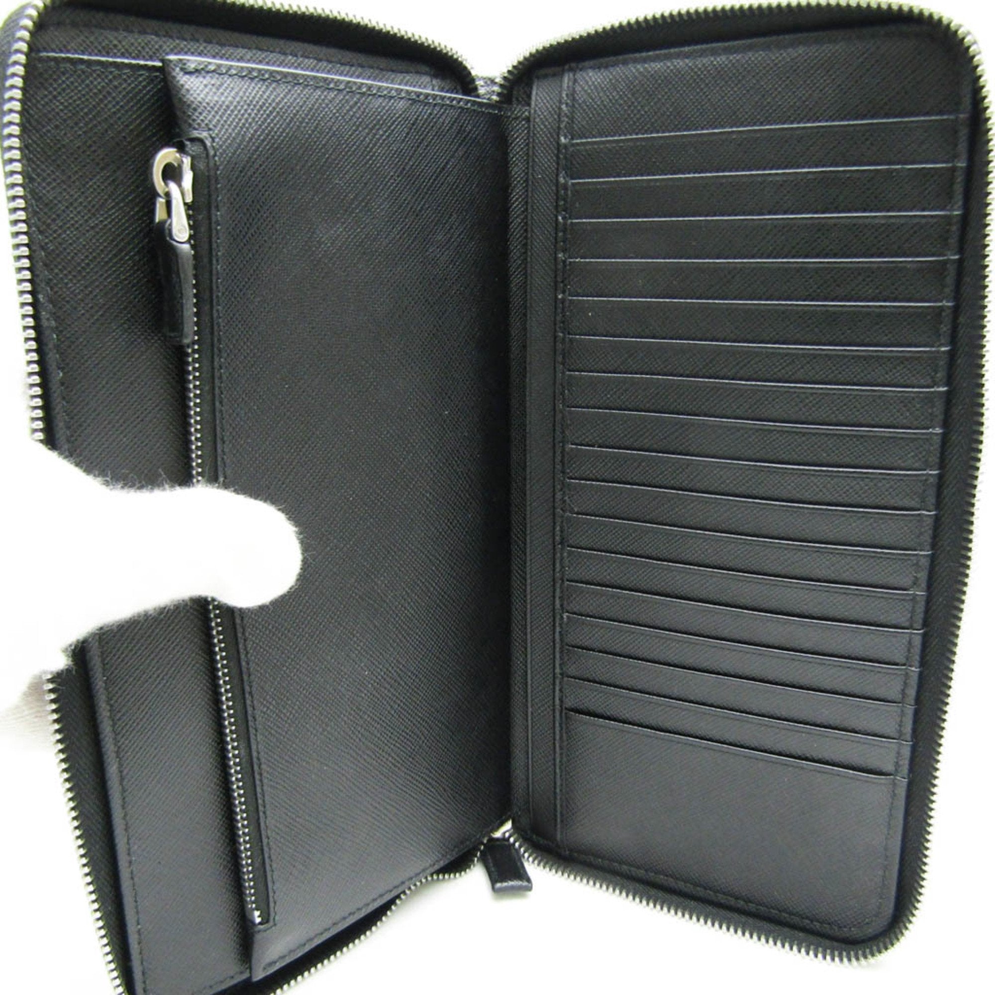 Prada Saffiano Black Leather Wallet  (Pre-Owned)