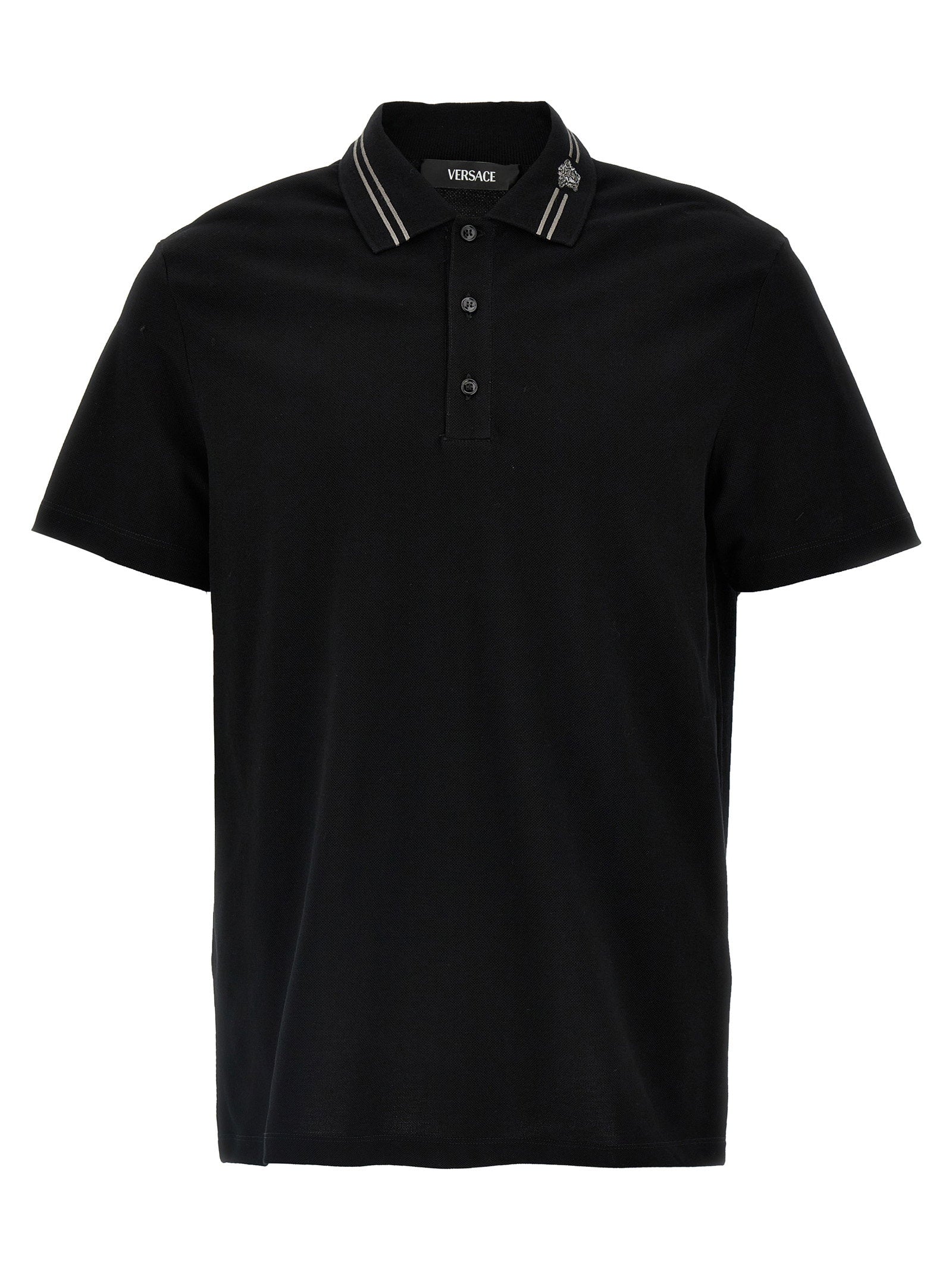 Versace Men's Medusa Embroidery Polo Shirt