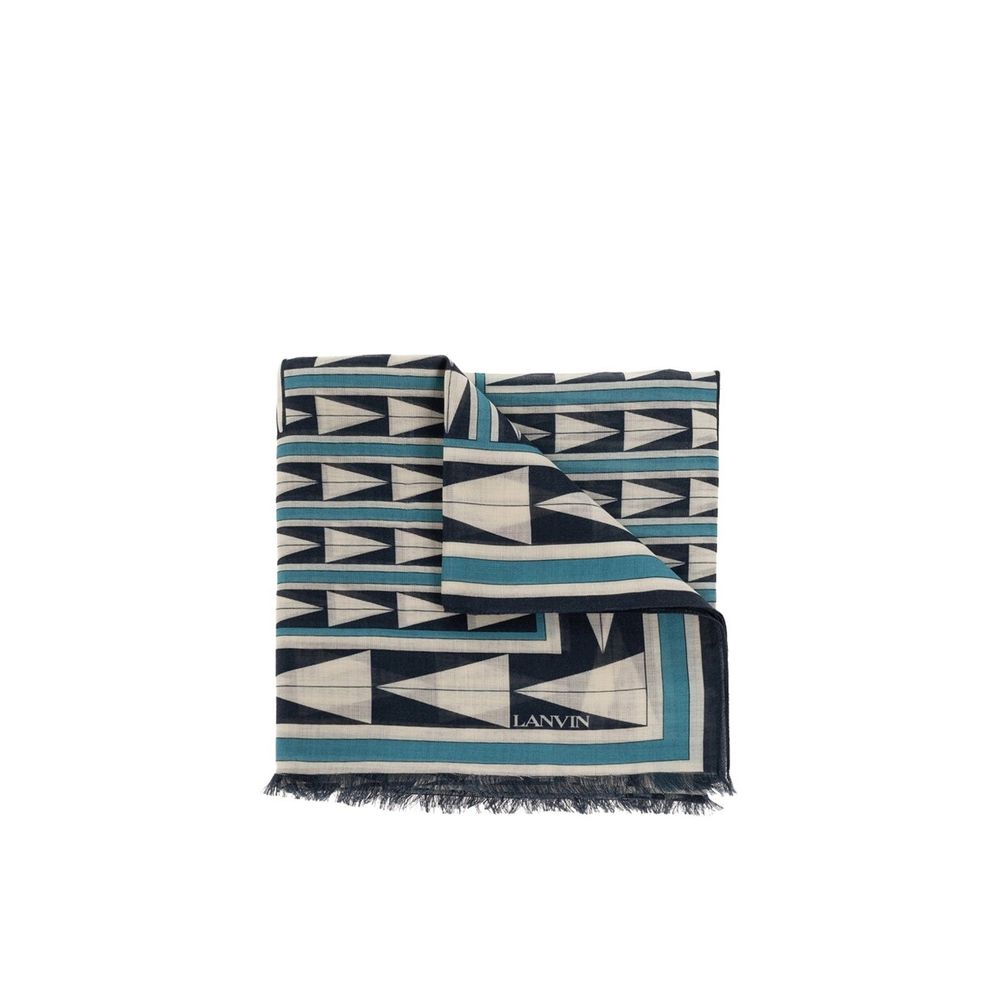 Lanvin Blue Wool Women's Foulard