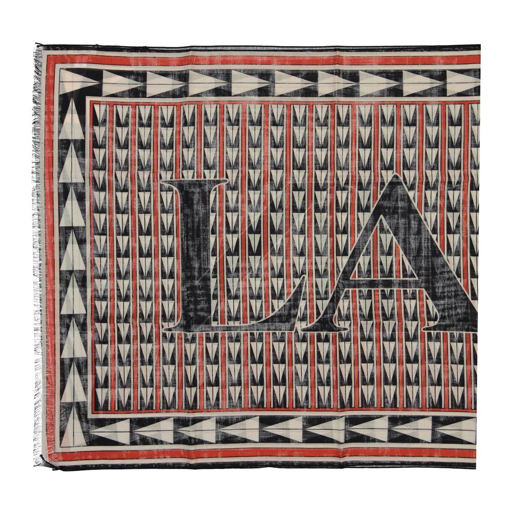 Lanvin Black Wool Women's Foulard