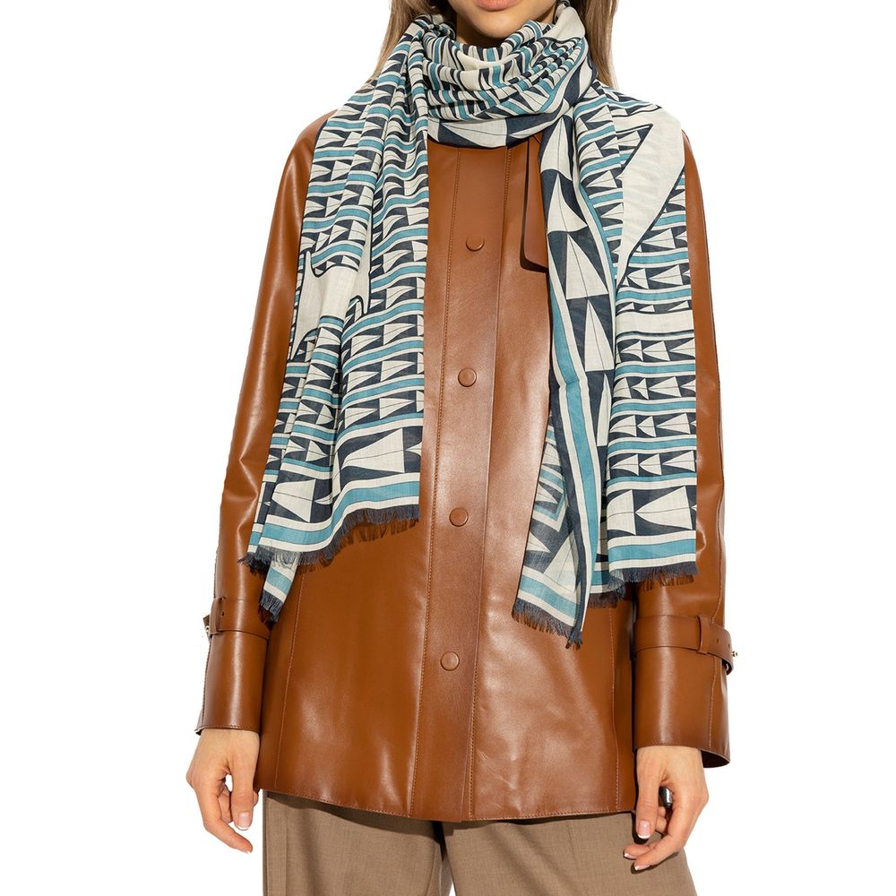 Lanvin Blue Wool Women's Foulard