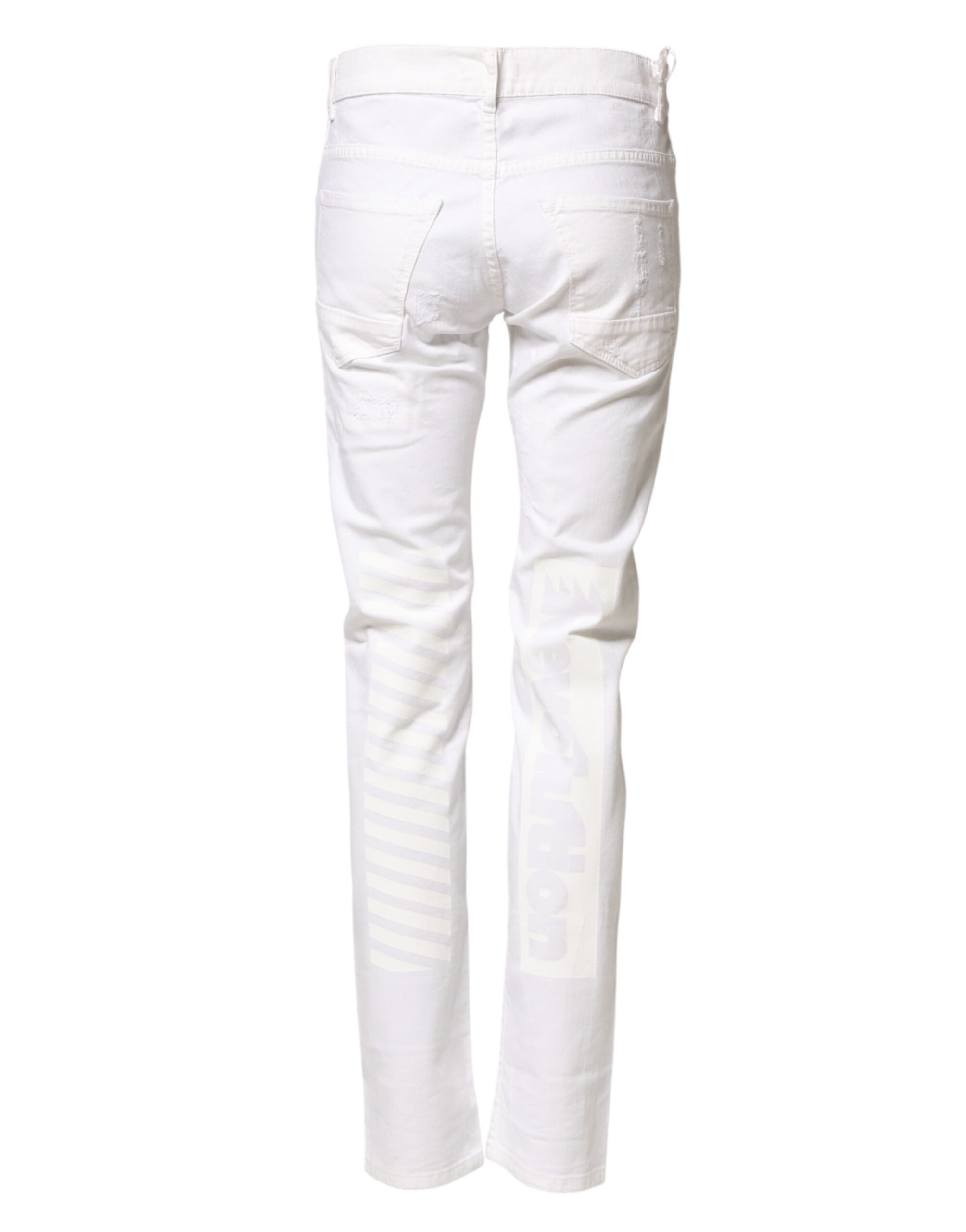 Daniele Alessandrini White Cotton Stretch Skinny Denim Women's Jeans (Pre-Owned)