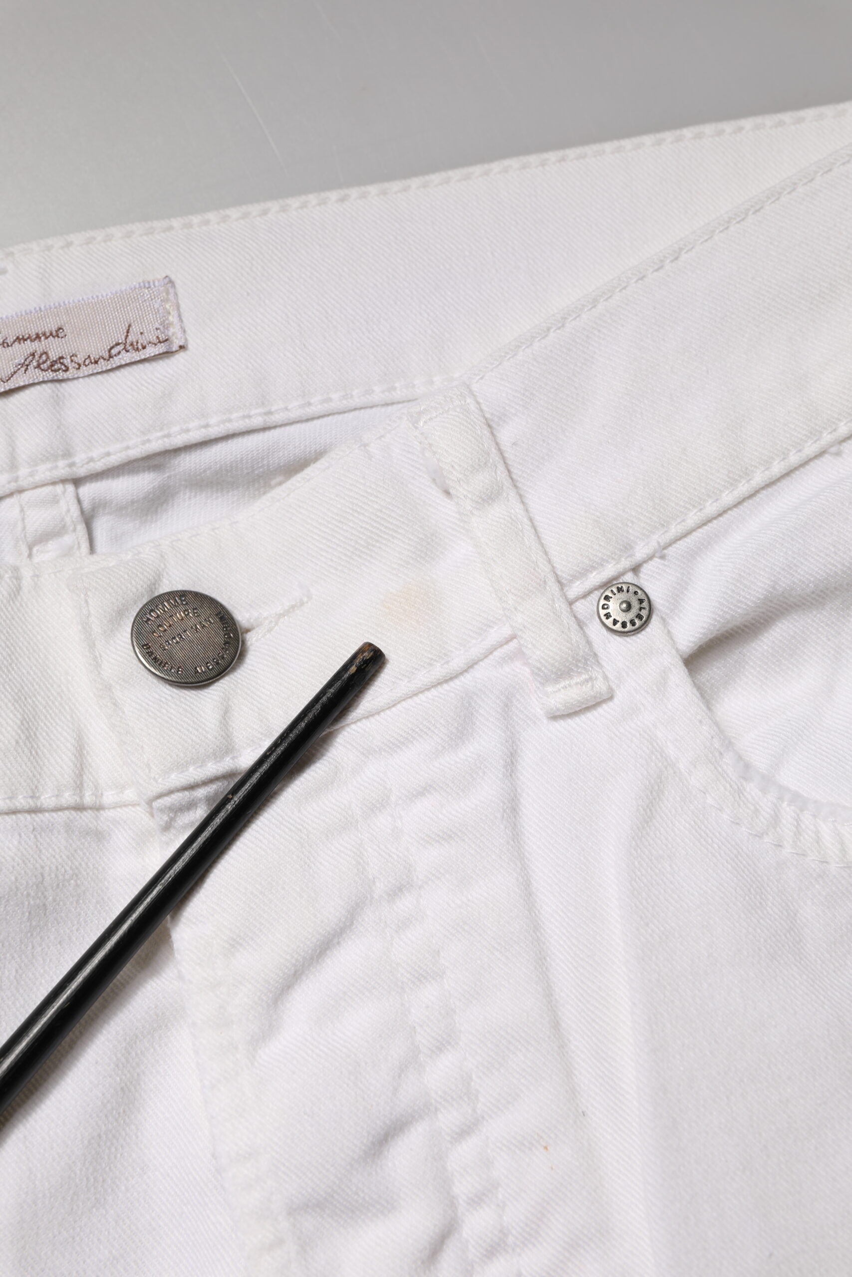 Daniele Alessandrini White Cotton Stretch Skinny Denim Women's Jeans (Pre-Owned)