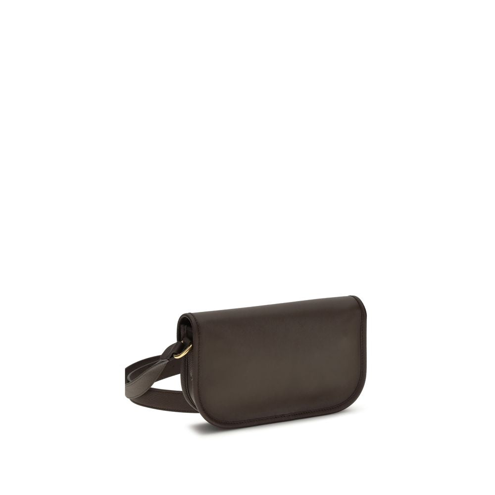Valentino Garavani Brown Calf Leather Bos Taurus Shoulder Men's Bag