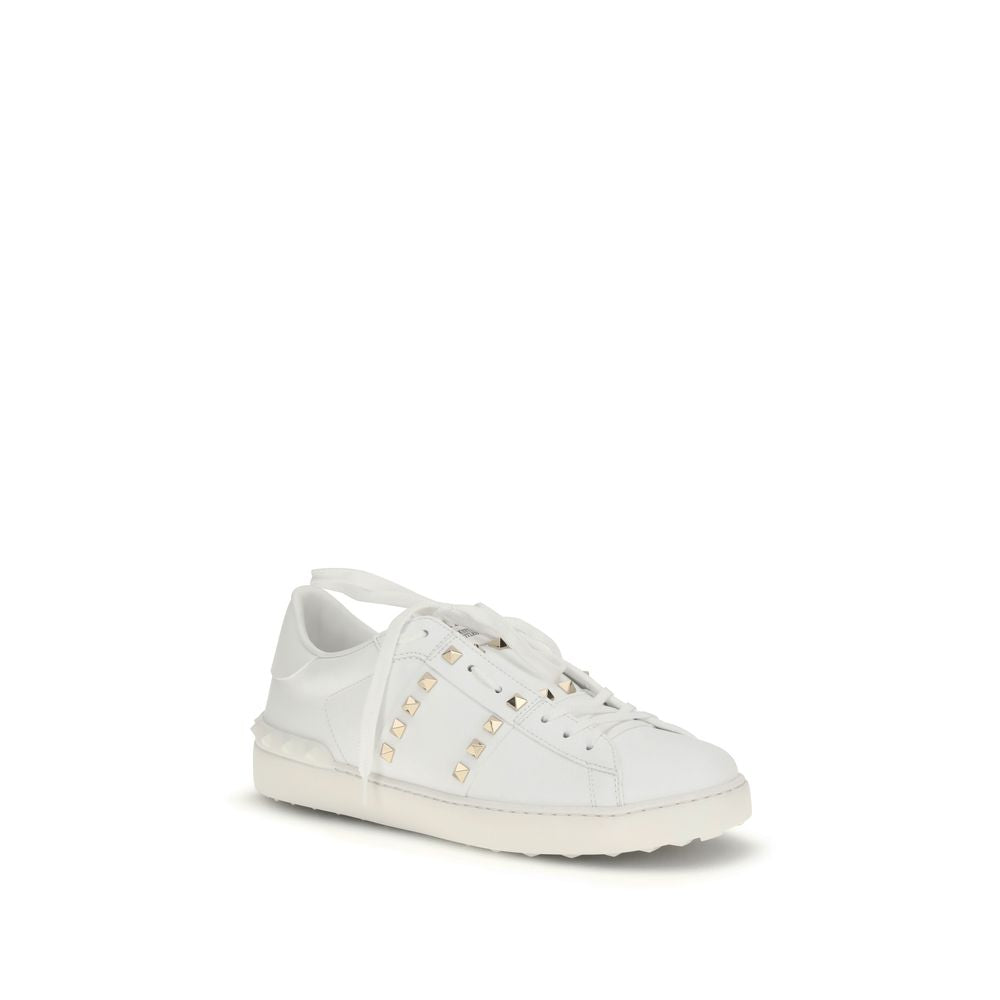 Valentino Garavani White Calf Leather Bos Taurus Low Top Men's Sneakers