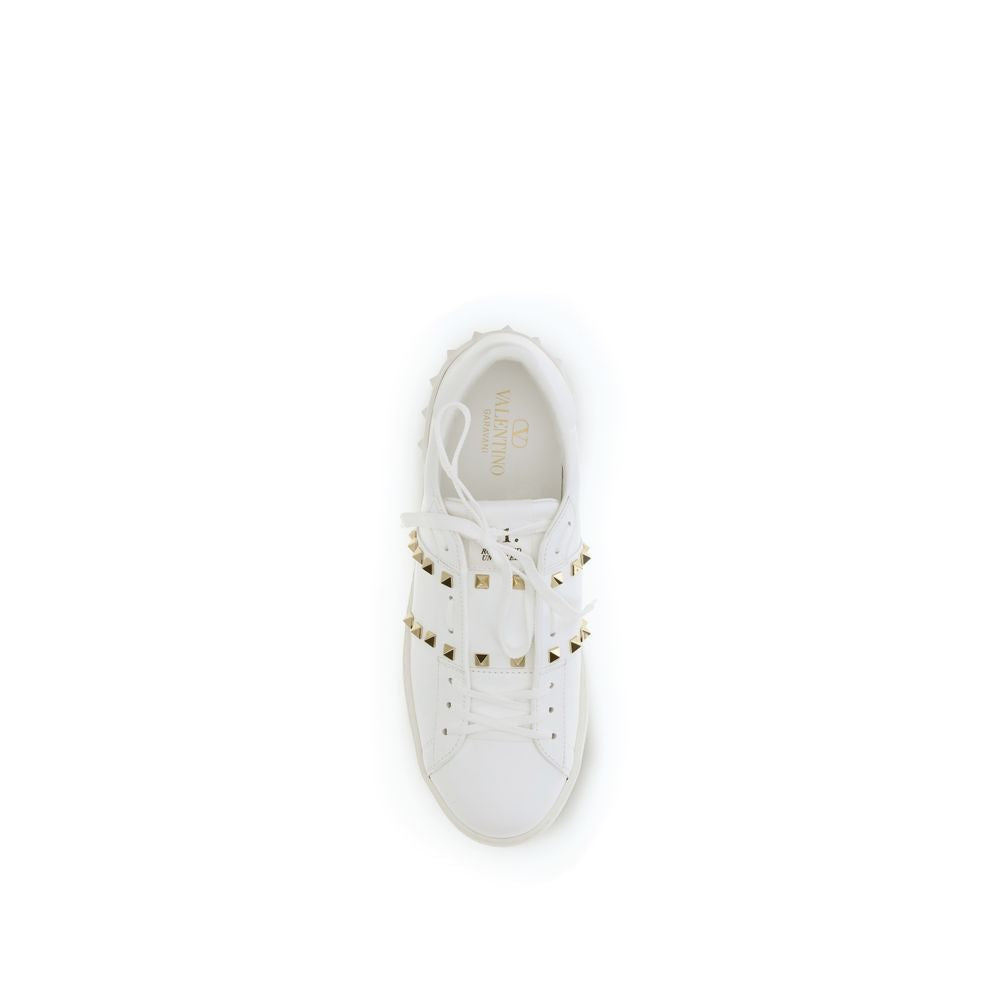 Valentino Garavani White Calf Leather Bos Taurus Low Top Men's Sneakers