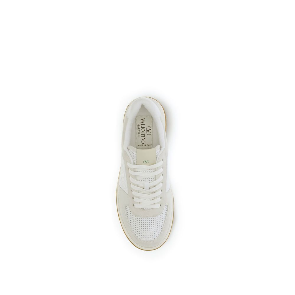 Valentino Garavani White Calf Leather Bos Taurus Athletic Men's Sneakers