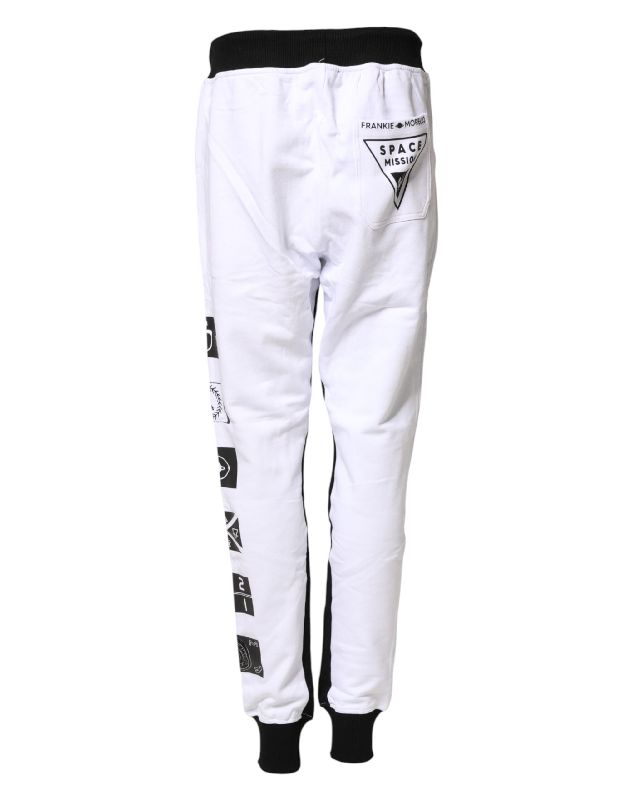 Frankie Morello Black White Skinny Jogger SweatWomen's Women's Pants (Pre-Owned)