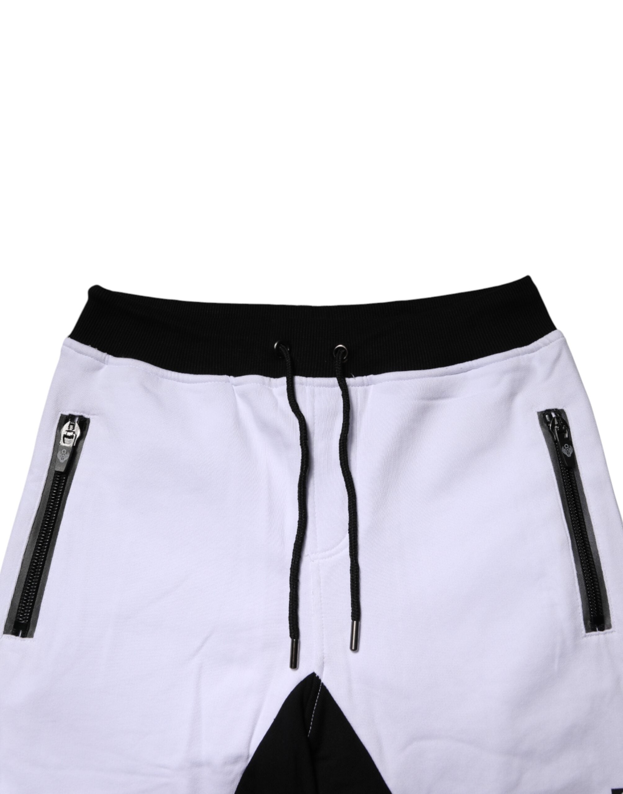 Frankie Morello Black White Skinny Jogger SweatWomen's Women's Pants (Pre-Owned)