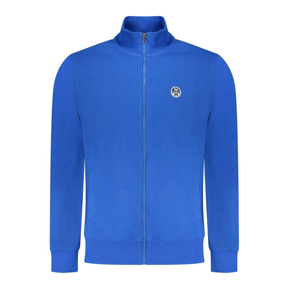 North Sails Blue Cotton Men Men's Sweatshirt