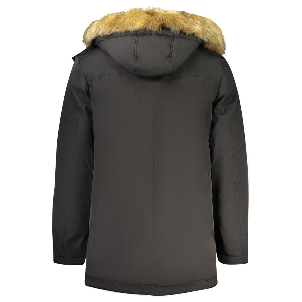 Guess Jeans Black Polyester Mens Men's Jacket