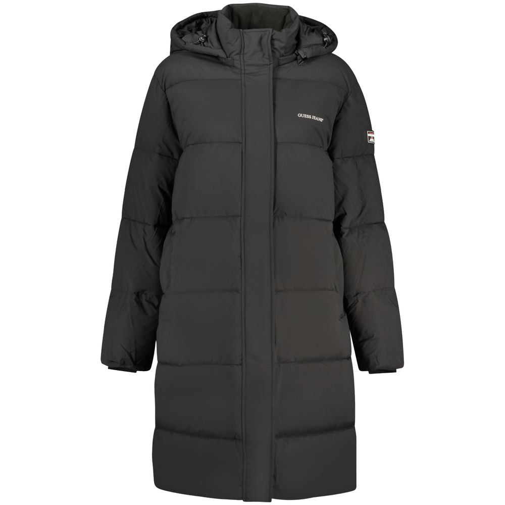 Guess Jeans Black Polyester Women's Women's Jacket