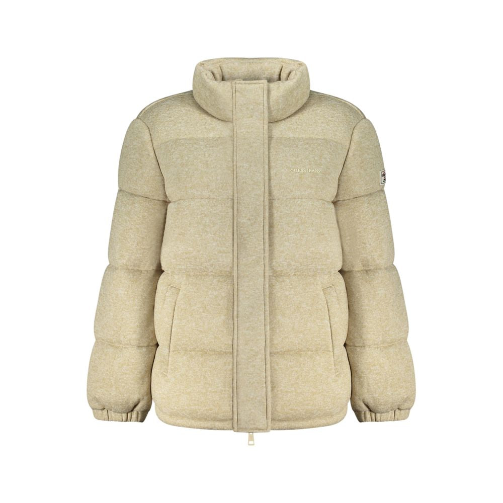 Guess Jeans Beige Polyester Women's Women's Jacket