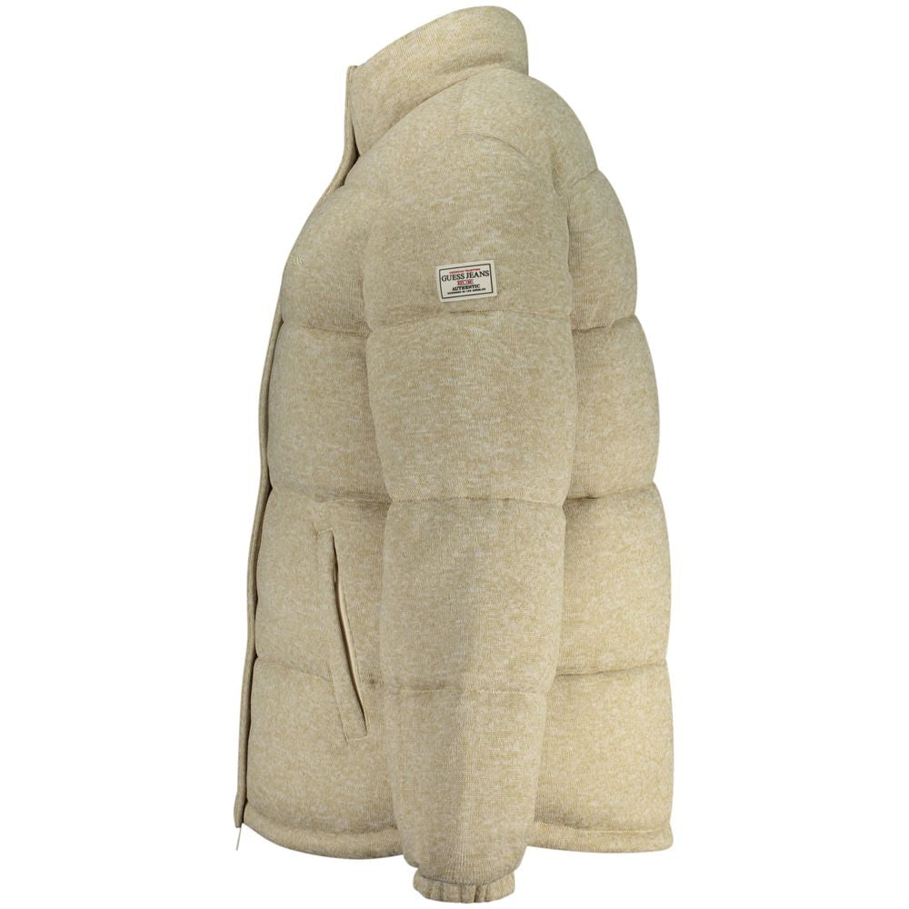 Guess Jeans Beige Polyester Women's Women's Jacket