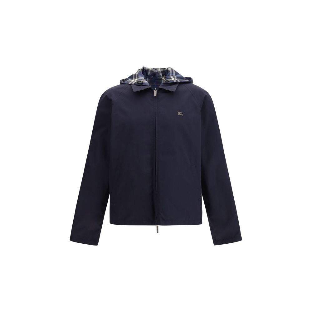 Burberry Blue Polyester Rain Men's Coat
