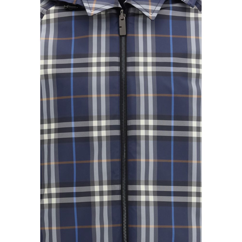 Burberry Blue Polyester Rain Men's Coat