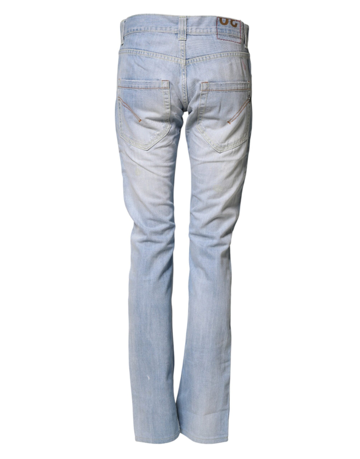 Dondup Light Blue Cotton Stretch Straight Denim Trouser Women's Jeans (Pre-Owned)