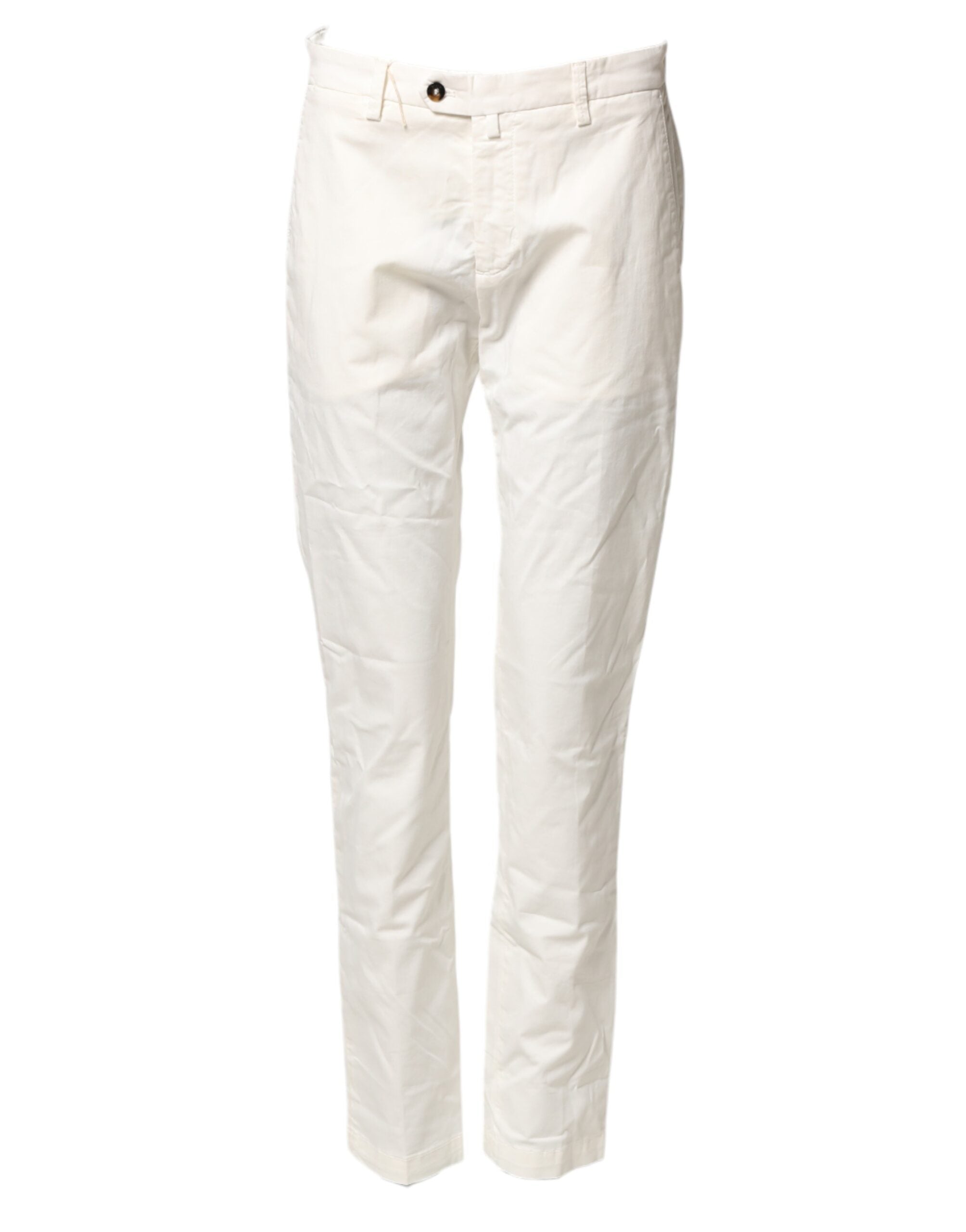 Briglia 1949 White Cotton Straight Fit Chino Trouser Women's Pants (Pre-Owned)
