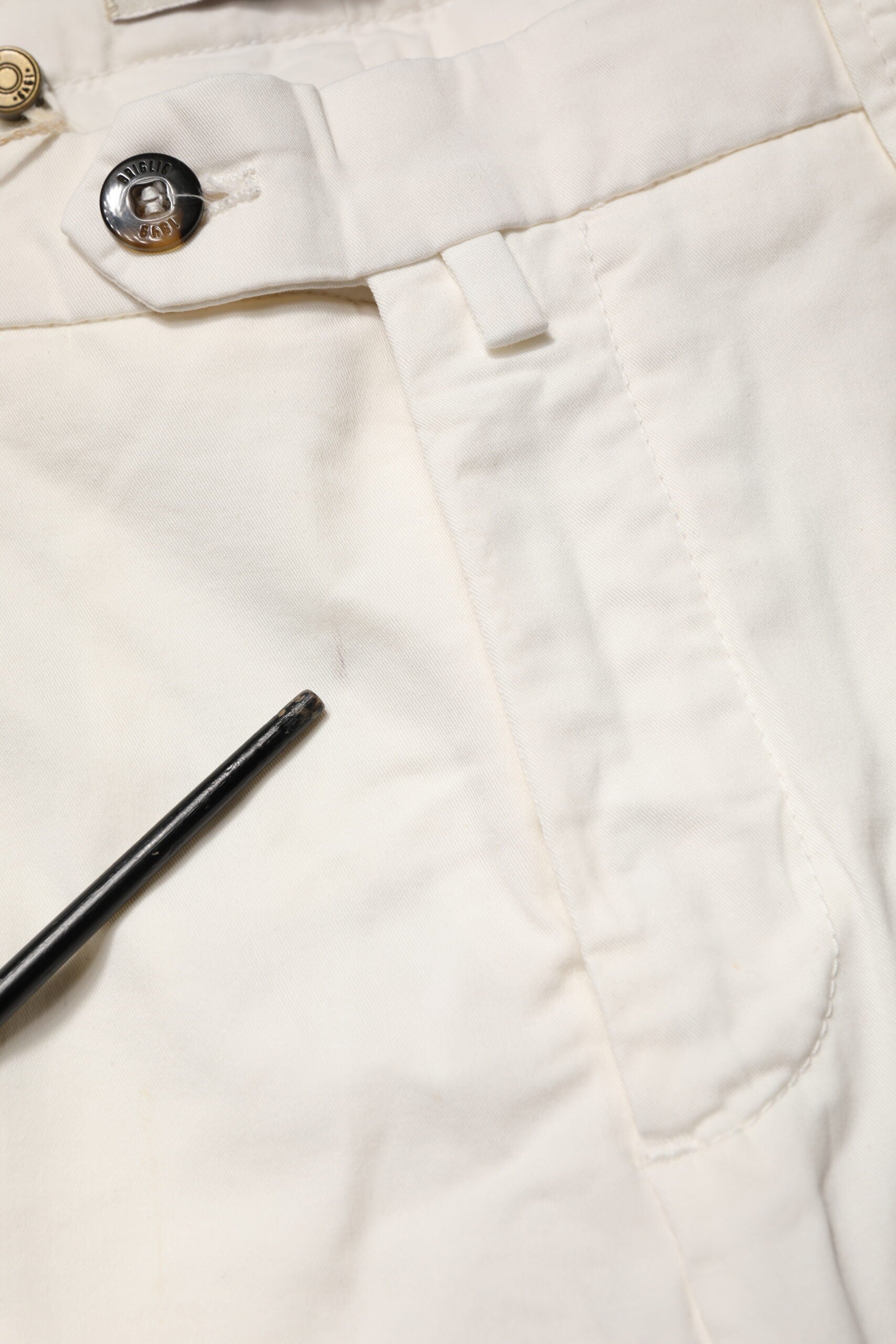 Briglia 1949 White Cotton Straight Fit Chino Trouser Women's Pants (Pre-Owned)