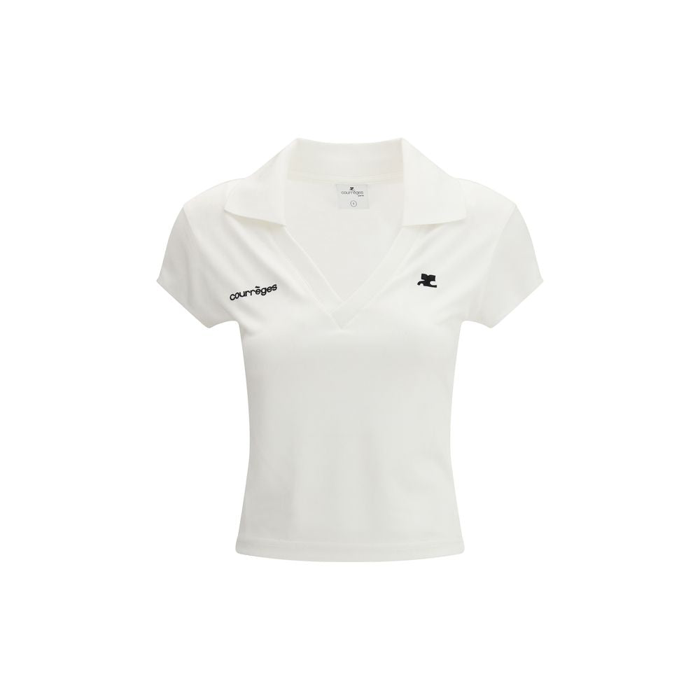 Courrèges White Cotton Polo Women's Shirt